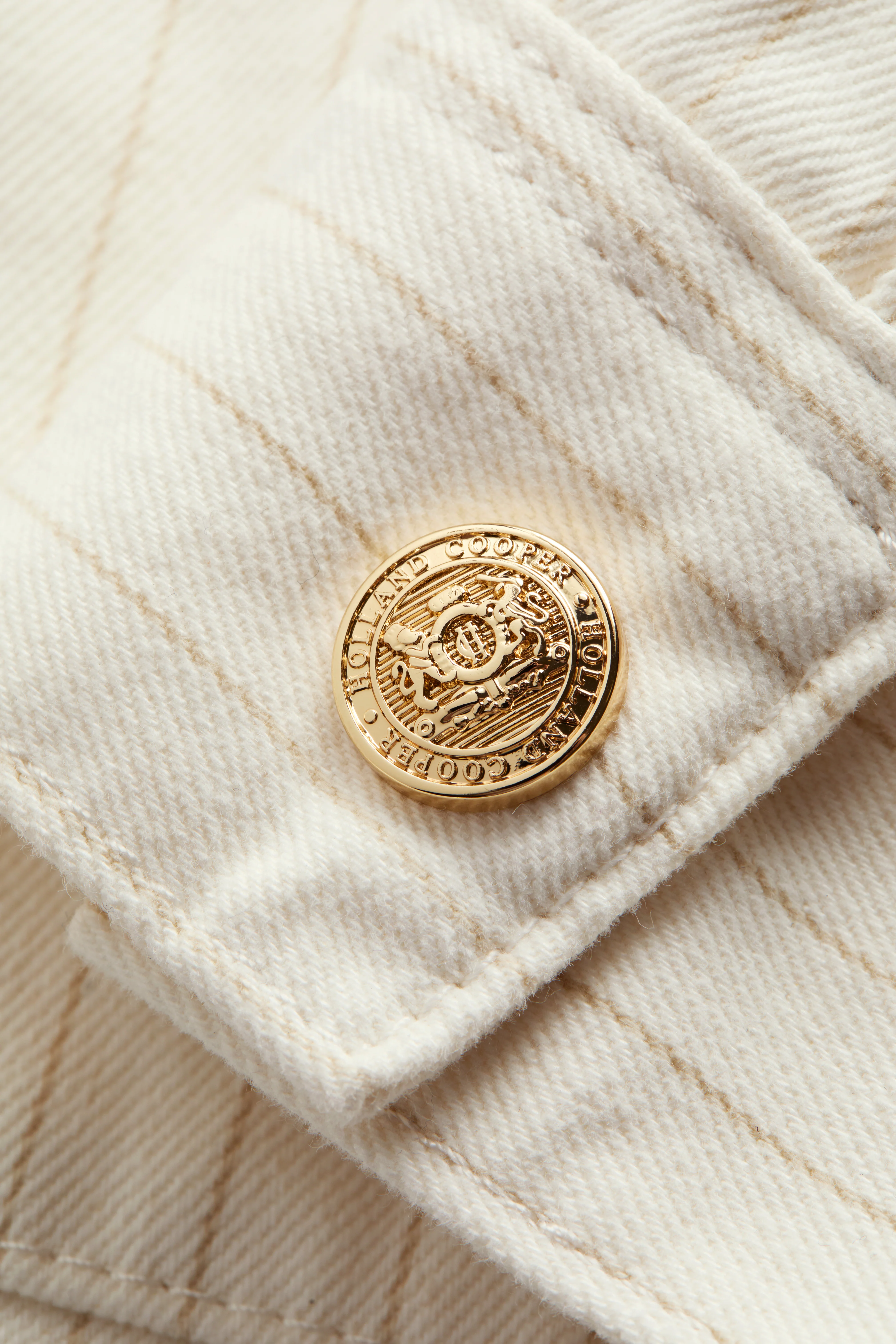 Denim Chore Jacket (Ecru Stripe)