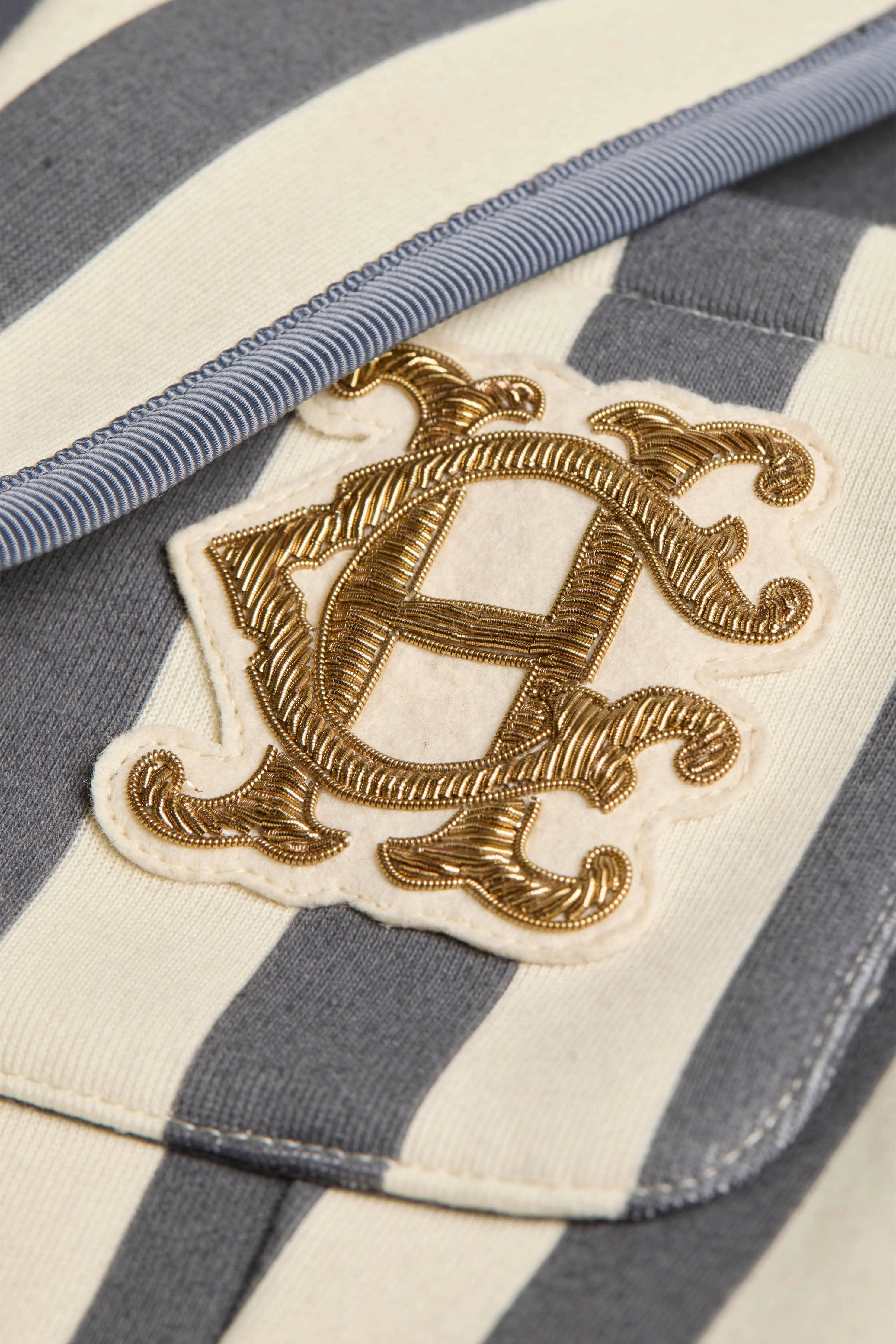 Henley Blazer (Dusty Navy Stripe)