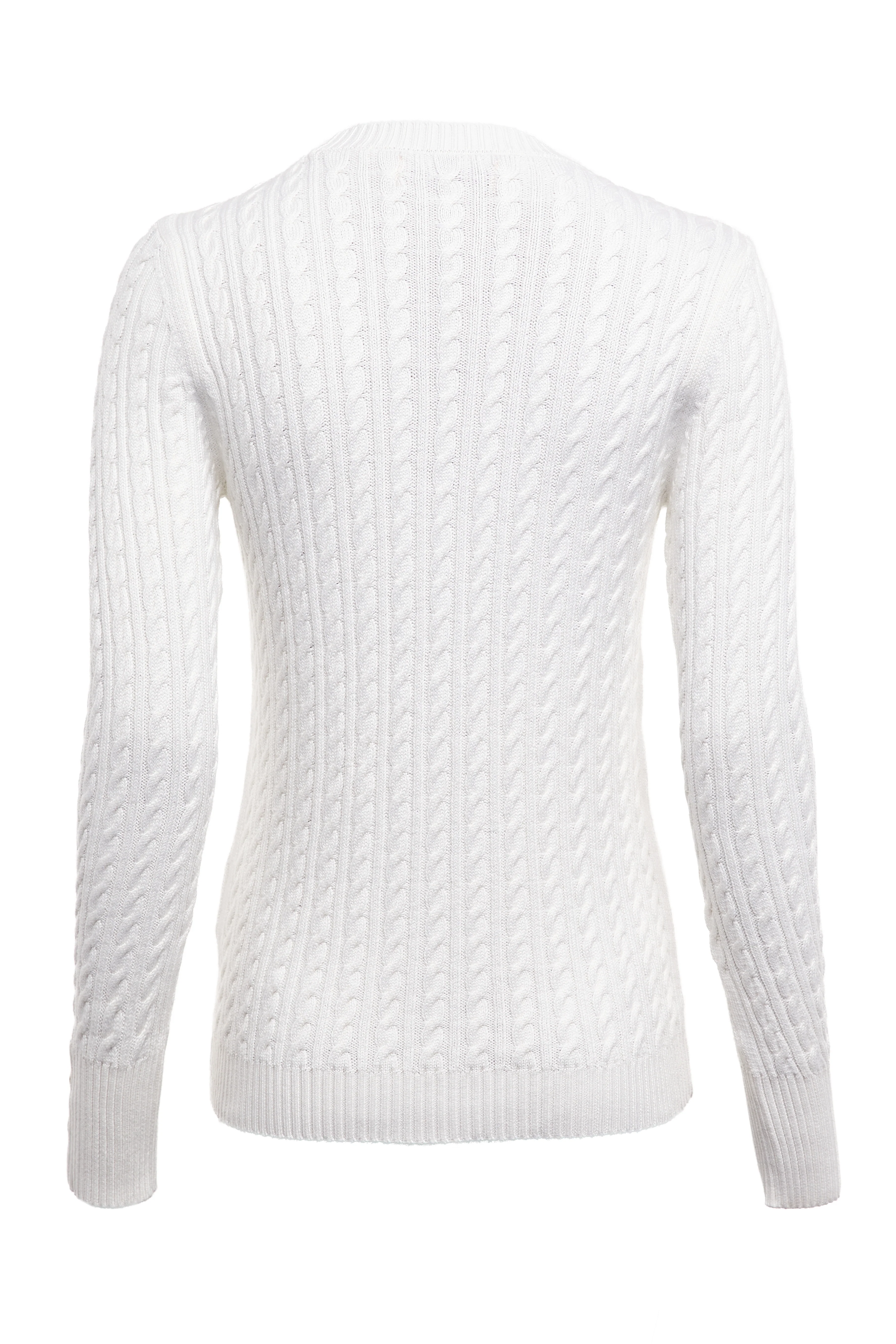 Seattle Cable Crew Knit (White)