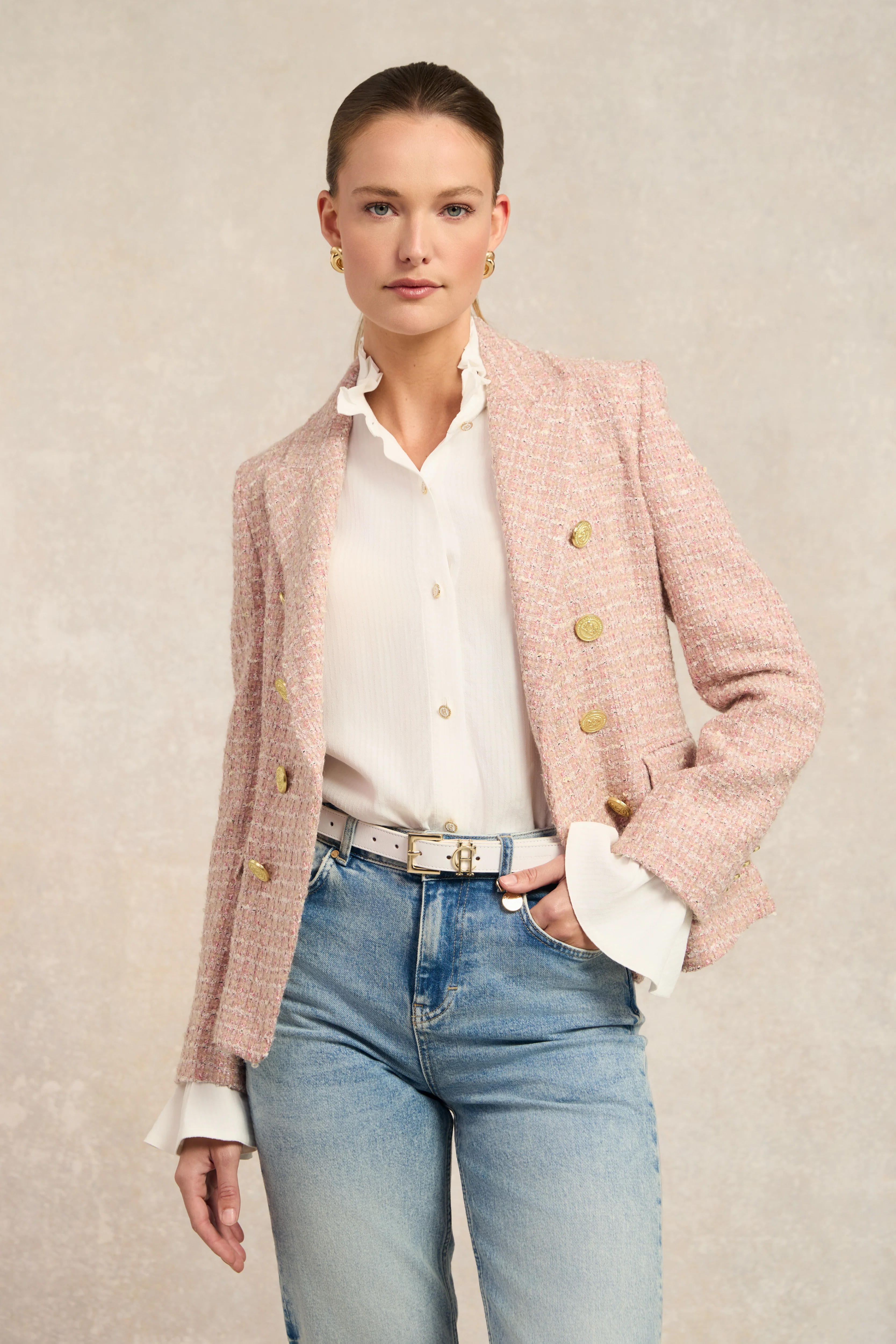 HC Slim Logo Belt (White)