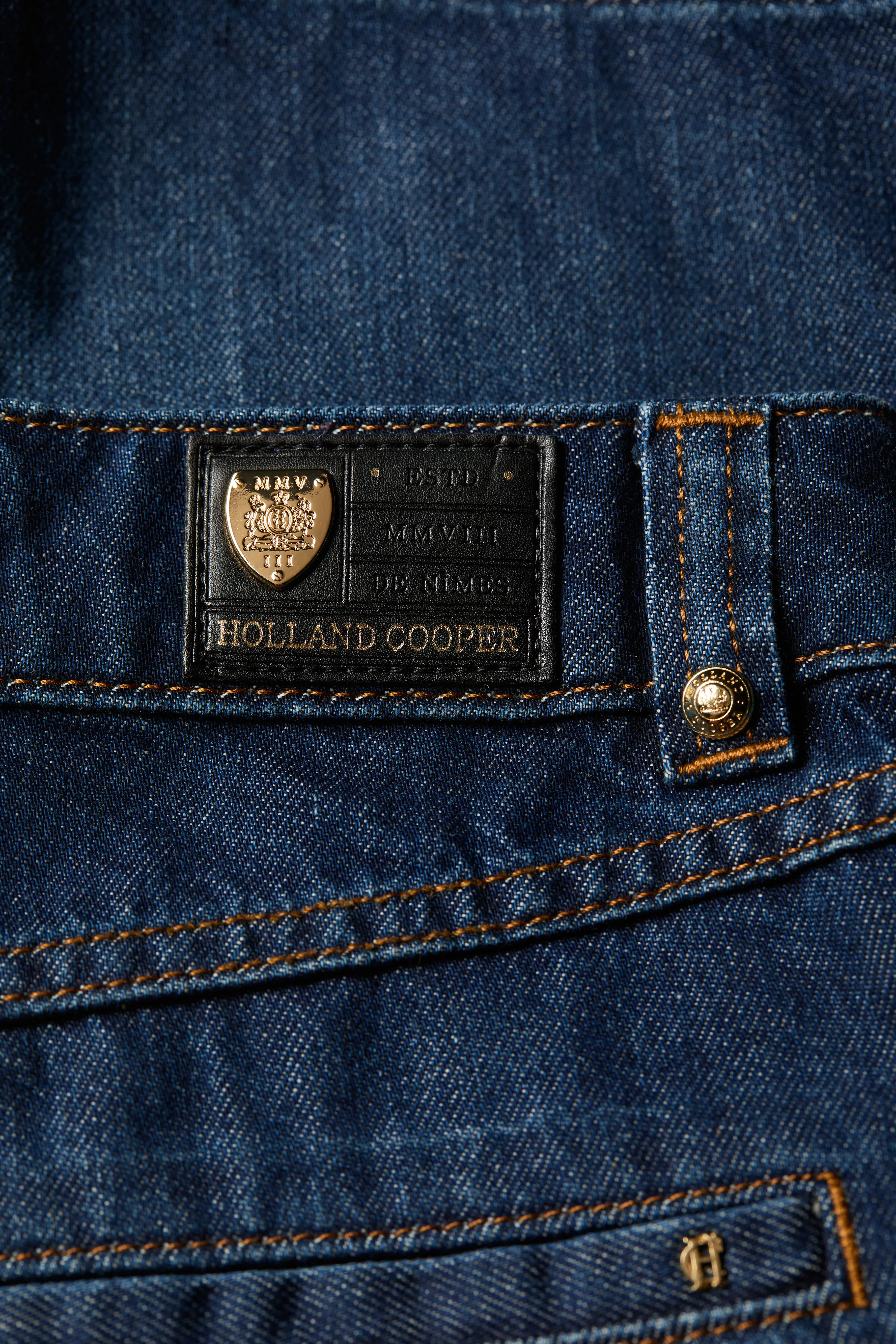 Utility Denim Shorts (Deep Indigo)