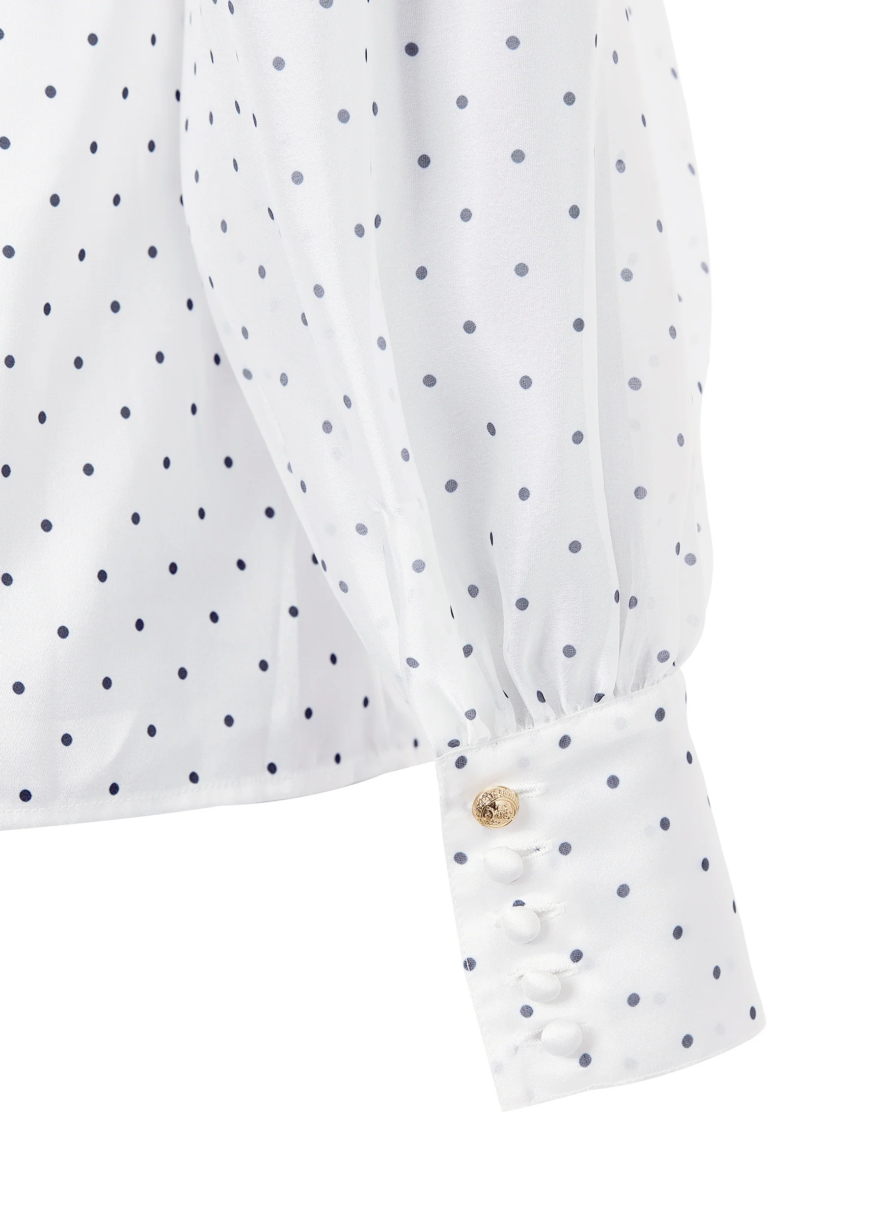 Ariella Blouse (White Polka Dot)