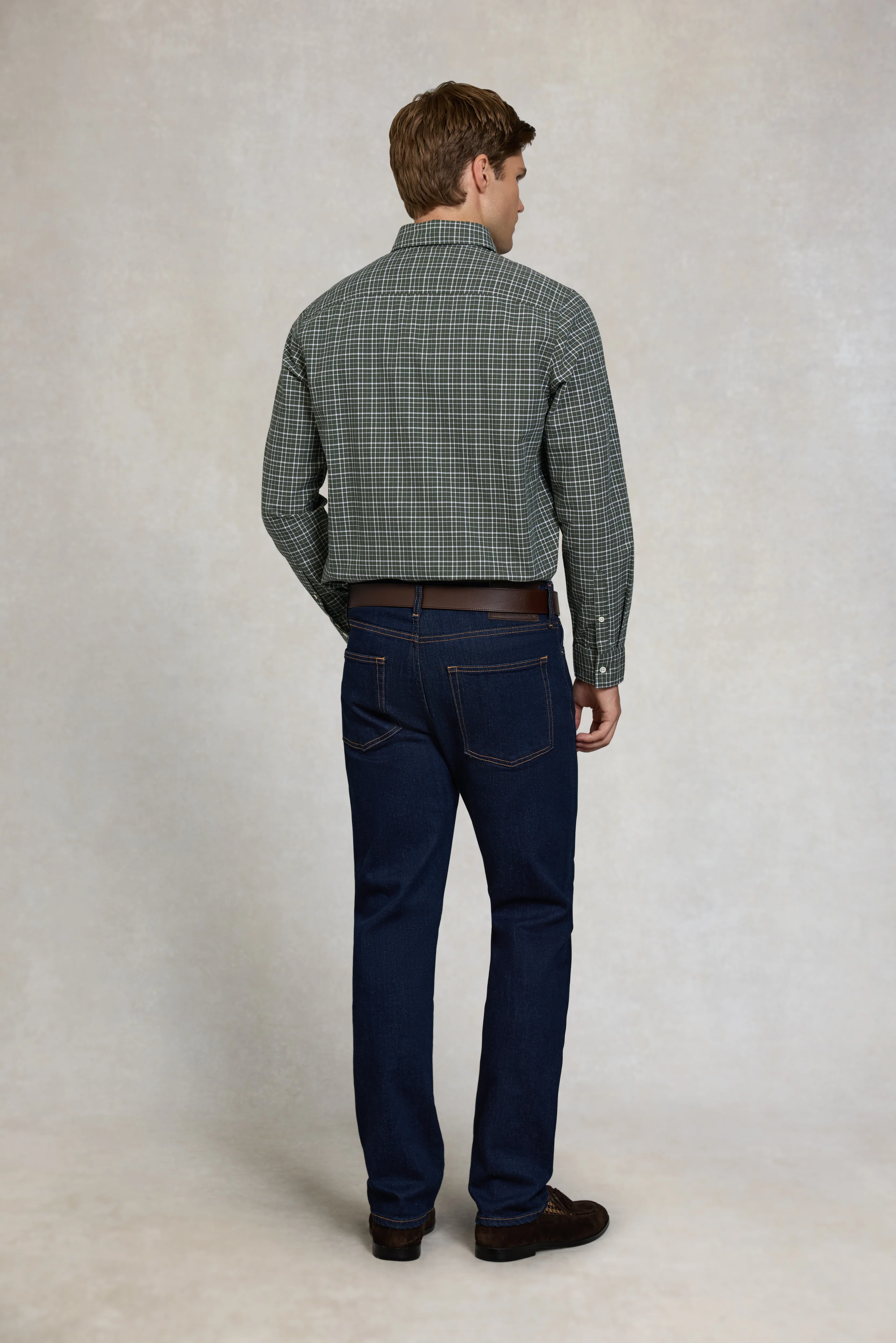 Men's Classic Woven Button Down Shirt (Henridge Emerald)