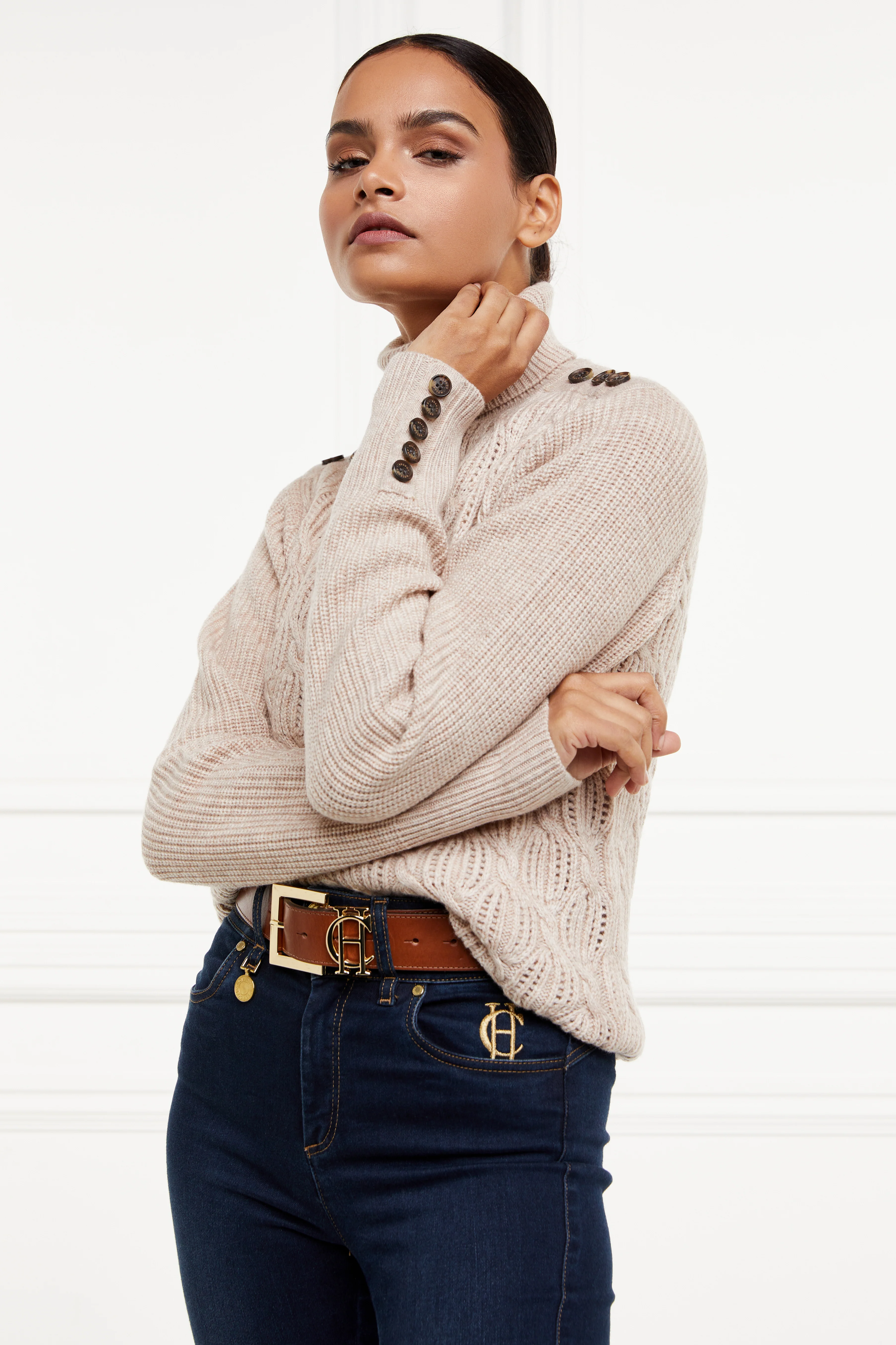 Cotswold Roll Neck Knit (Oatmeal)