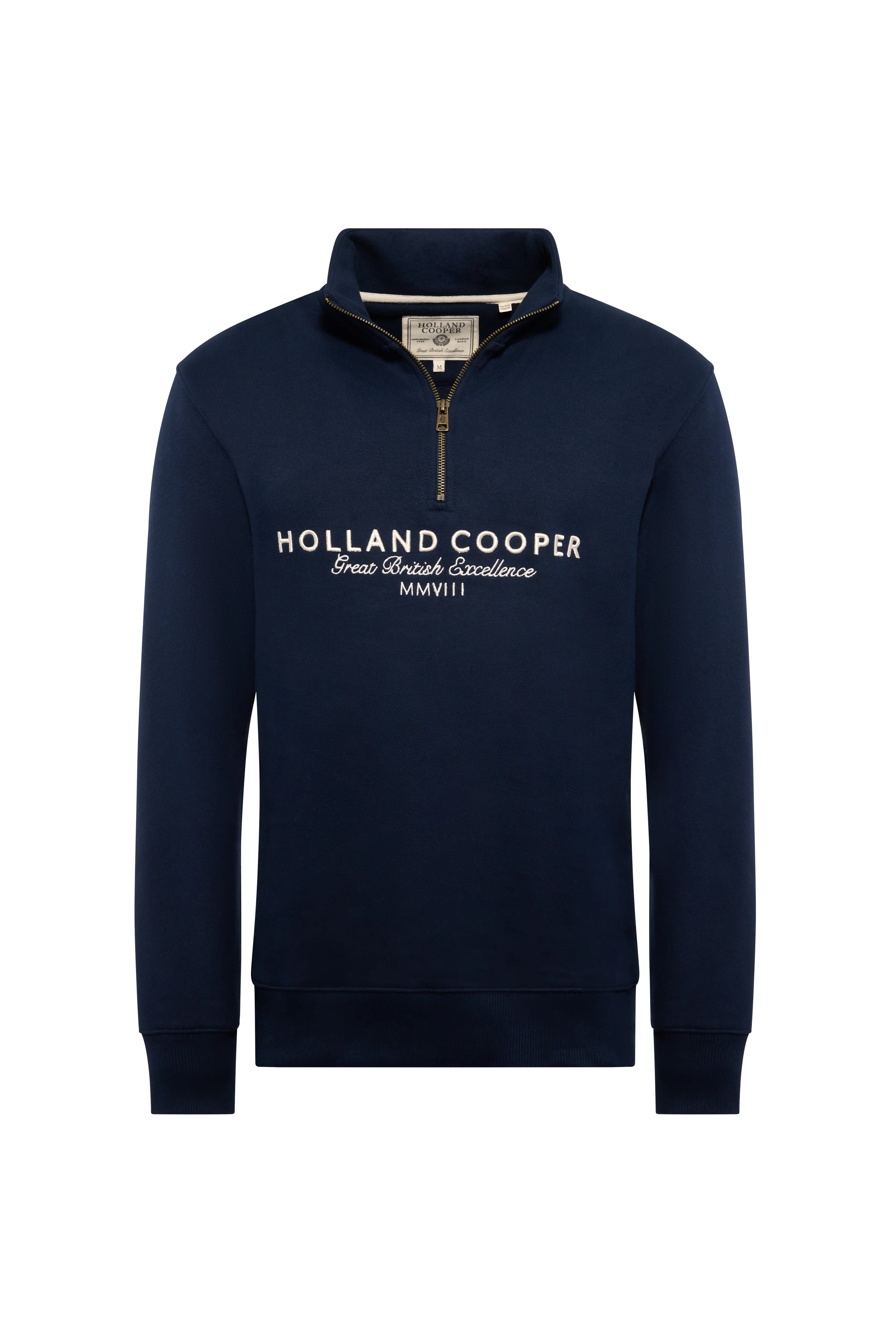 Men's Sporting Goods Zip Henley (Ink Navy)