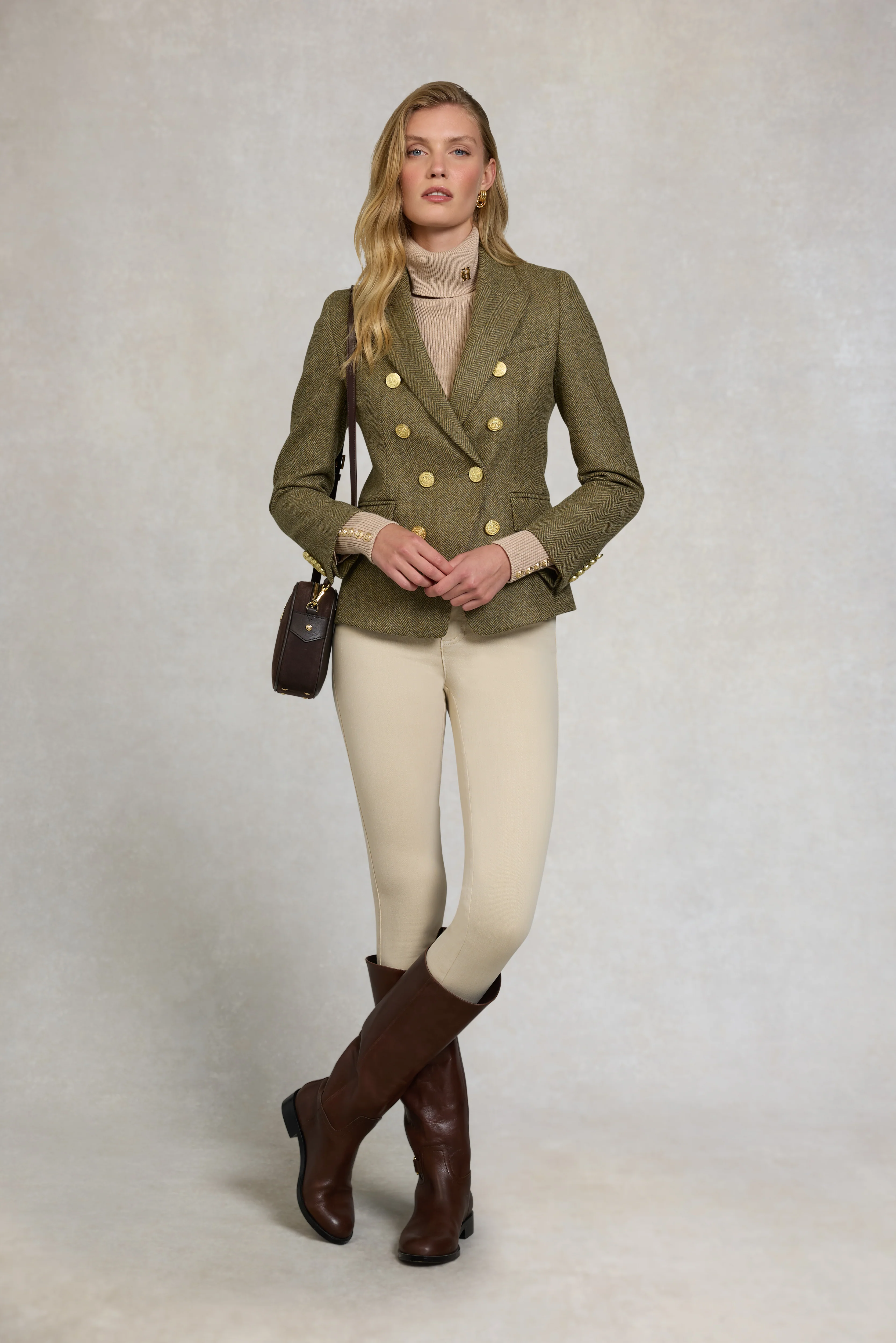 Knightsbridge Blazer (Moss Herringbone)