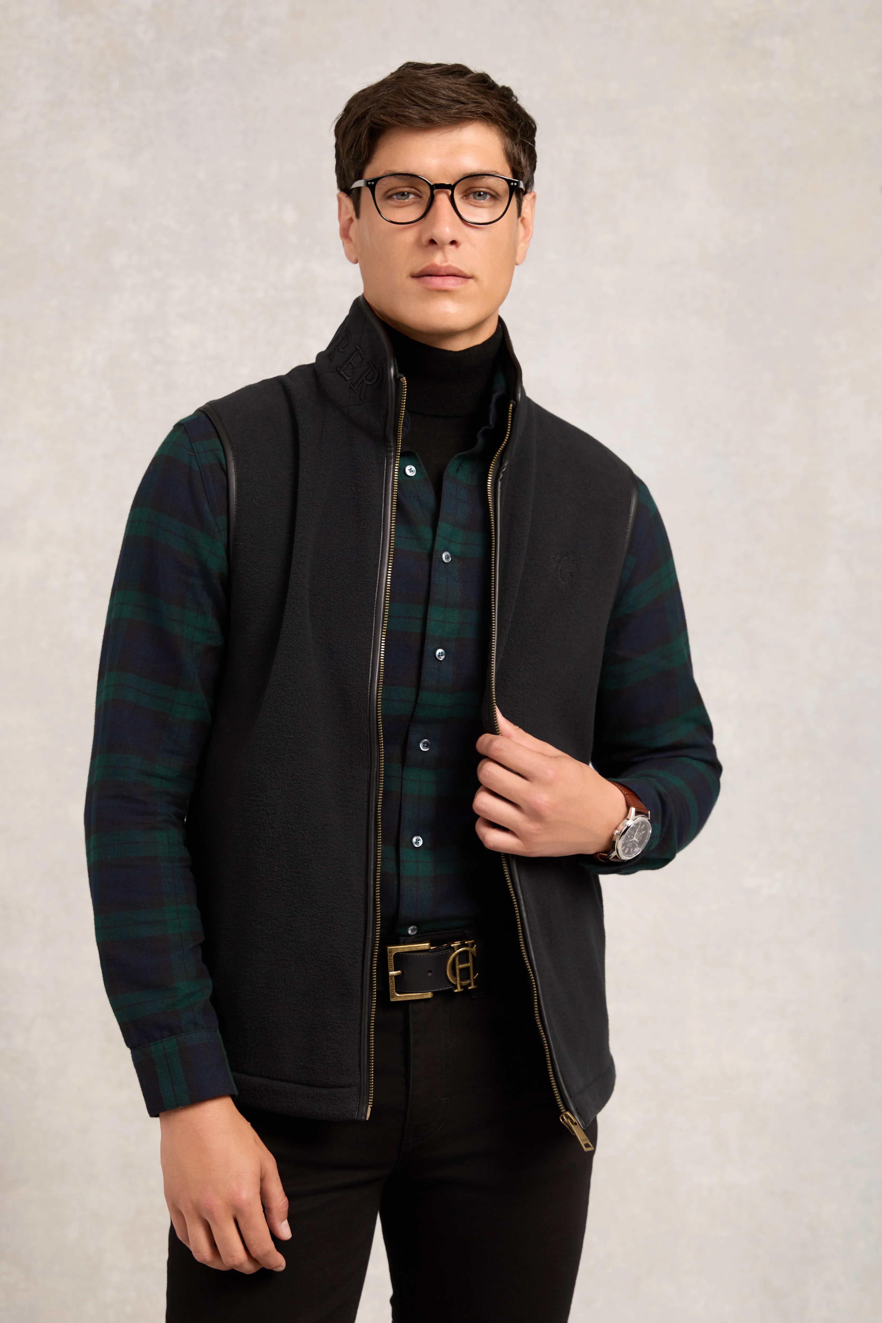 Country Fleece Gilet (Black)