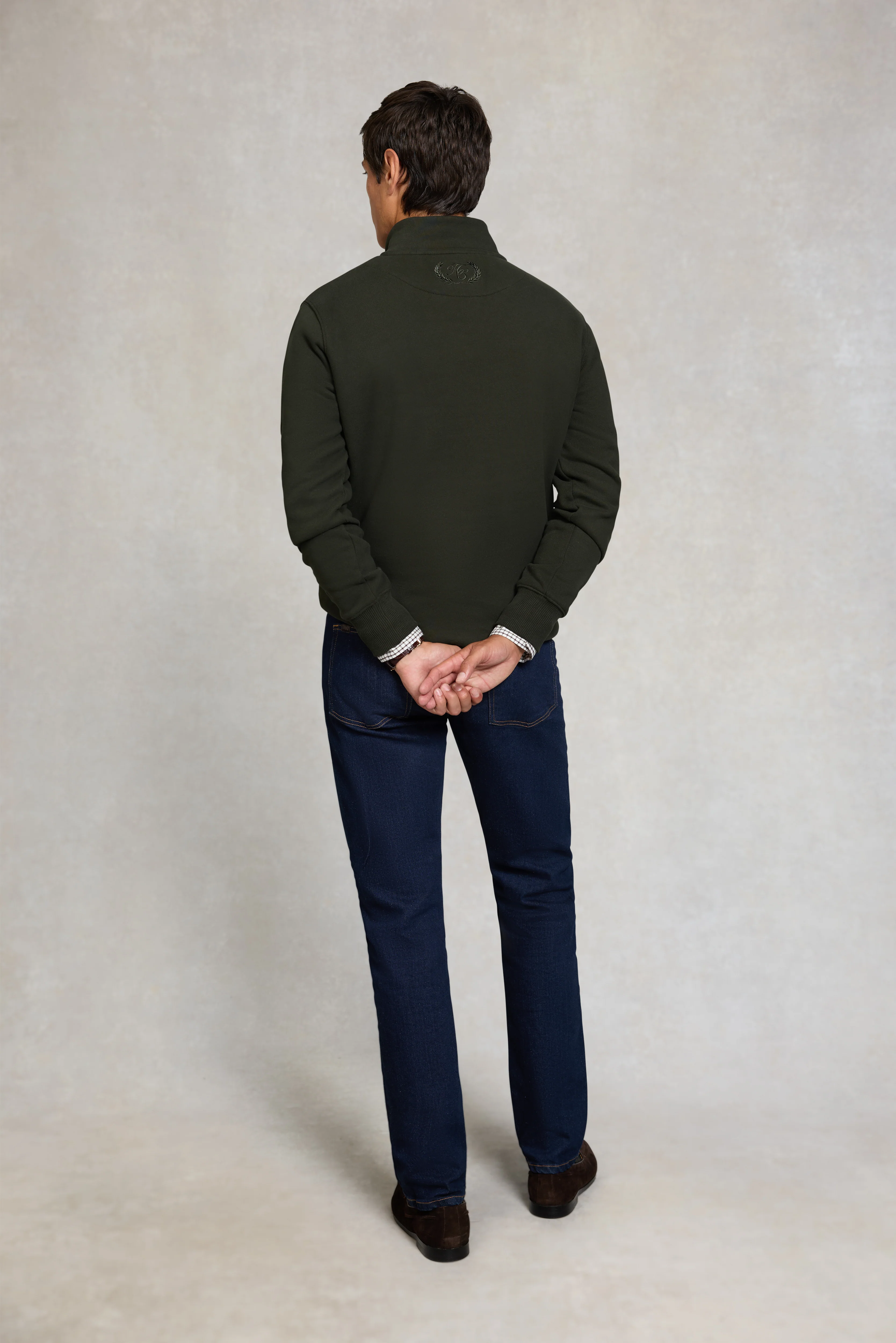 Men's Sporting Goods Zip Henley (Racing Green)