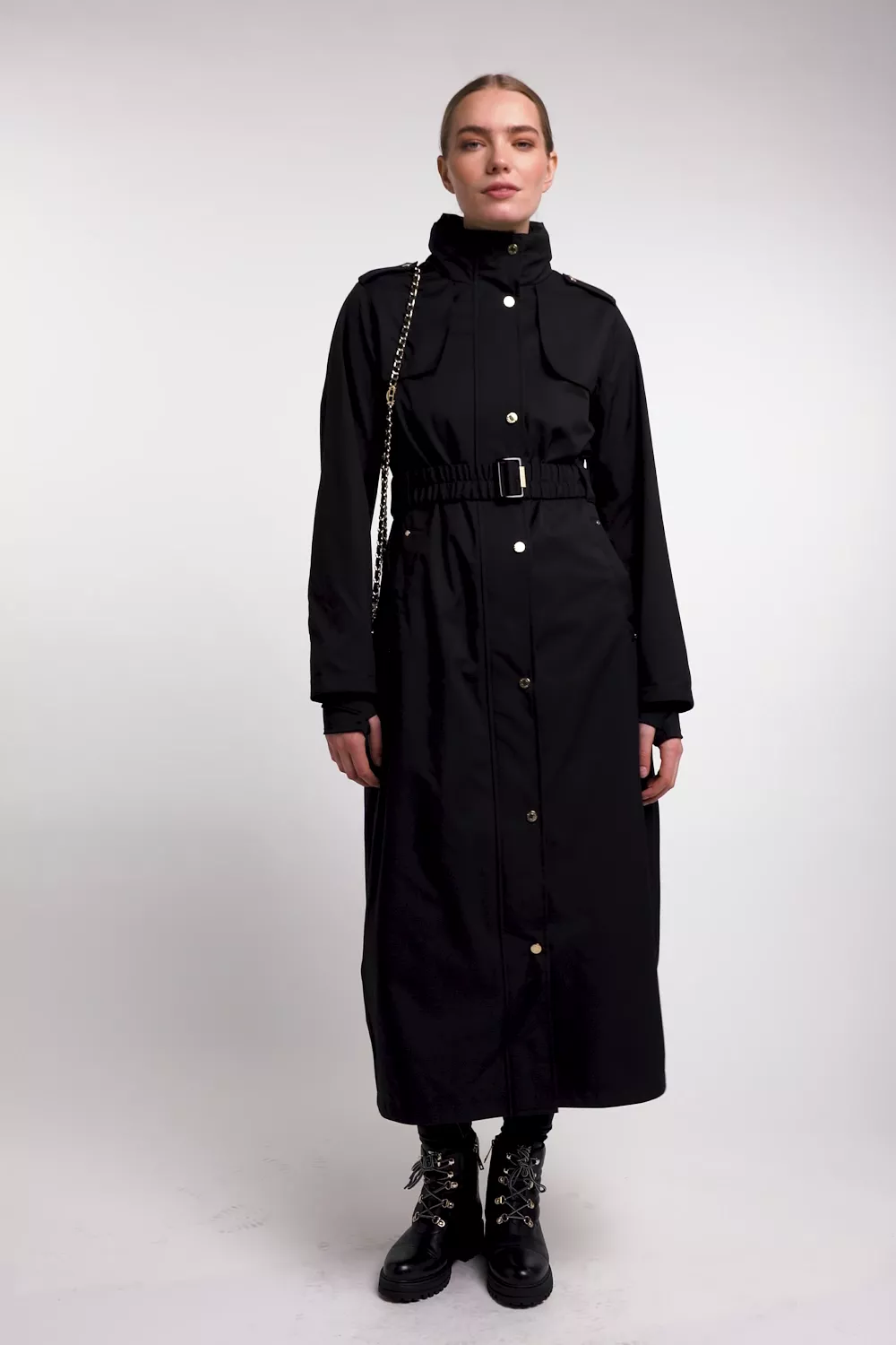 Rosedale Waterproof Longline Coat (Black)