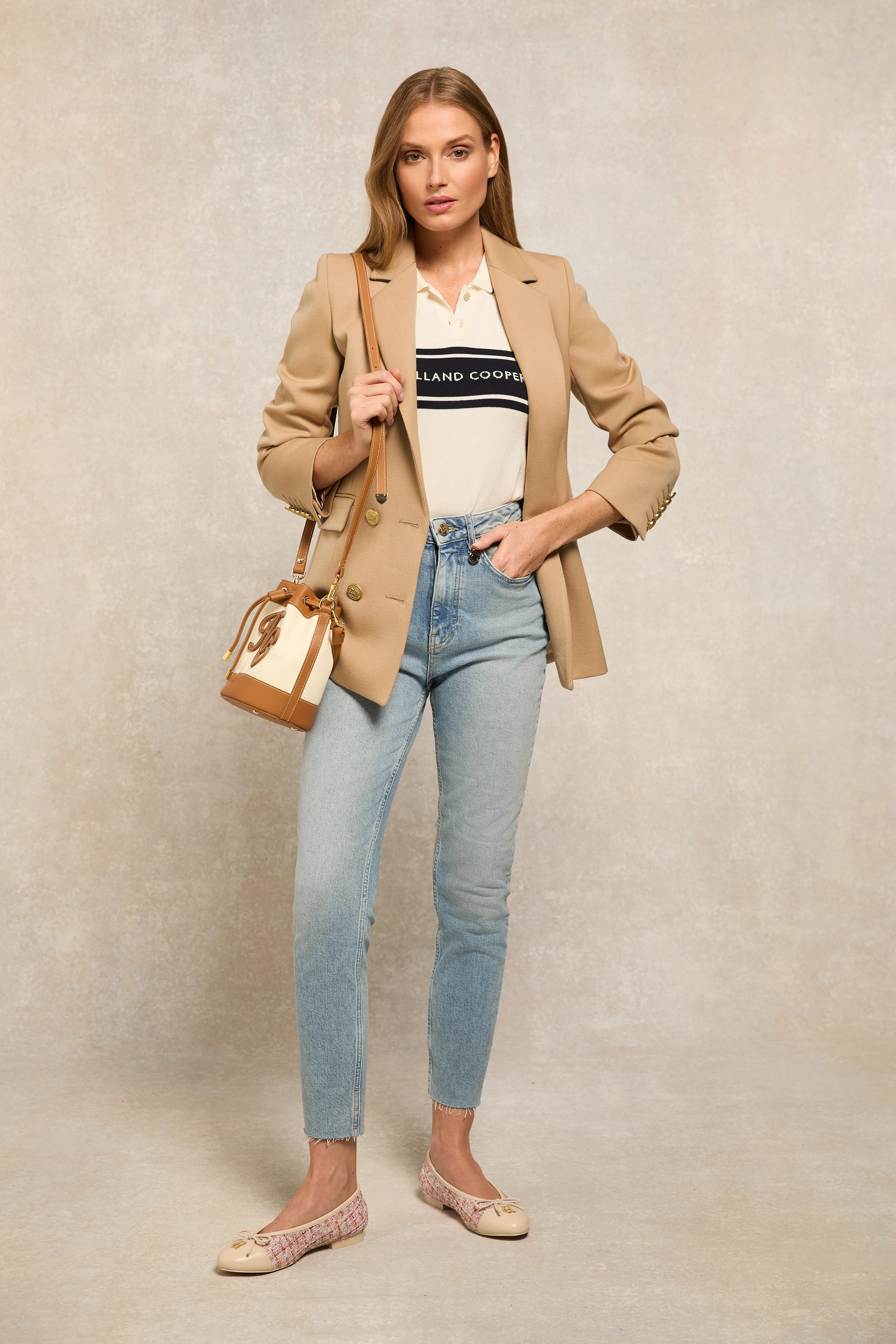 Layla Sleeveless Knitted Polo (Natural)