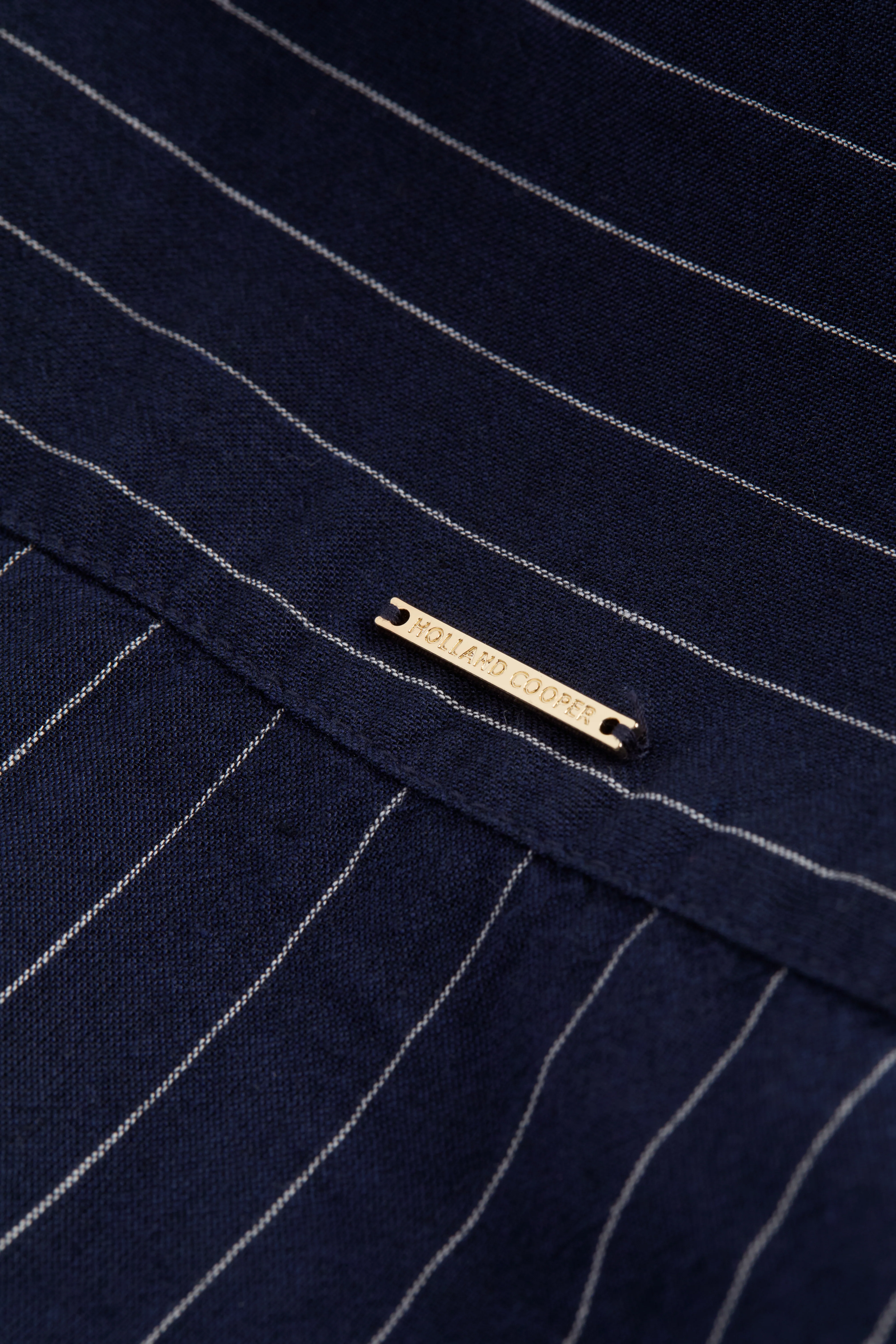 Athena Shirt (Navy Pinstripe)