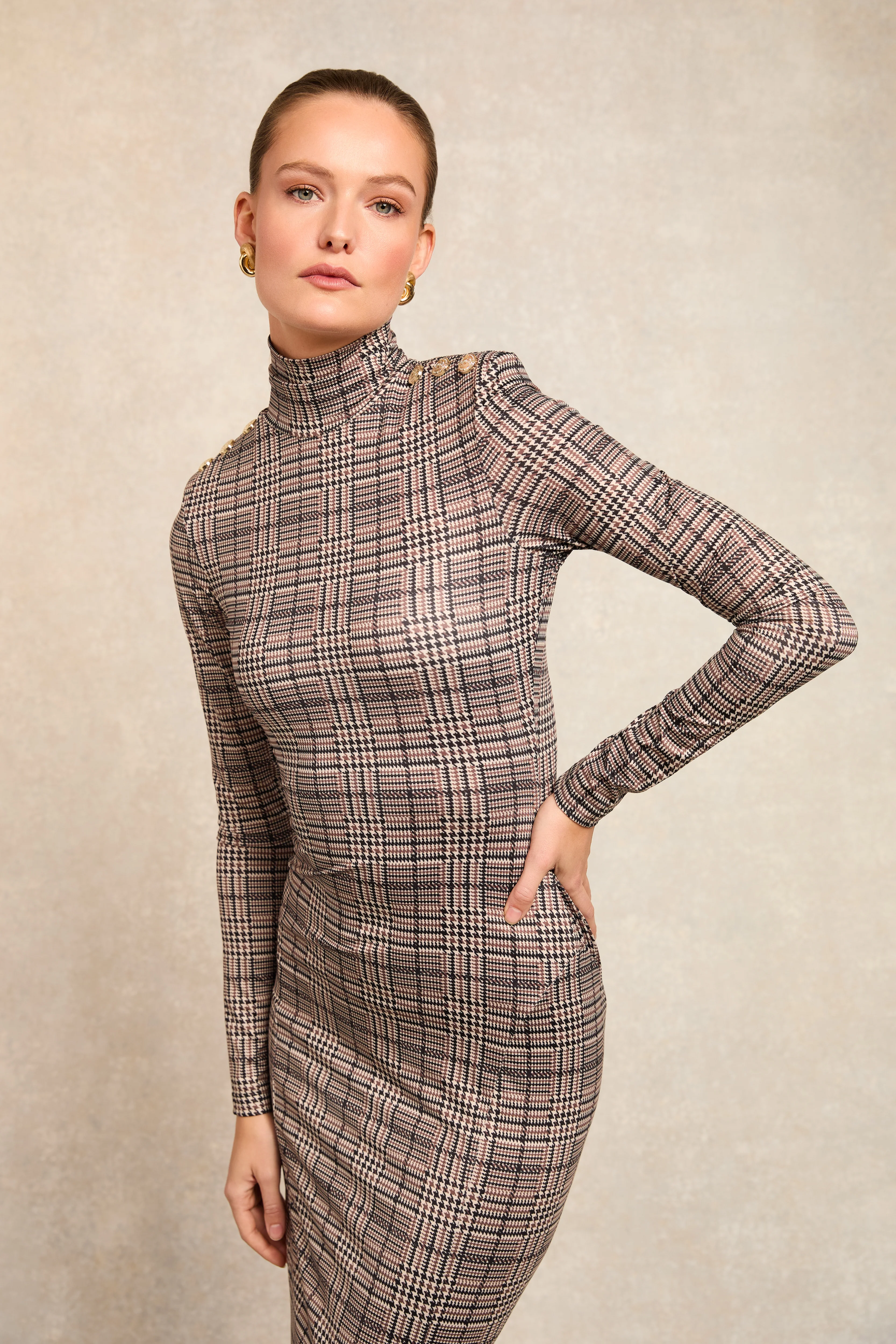 Tara Midi Dress (Prince of Wales Check)