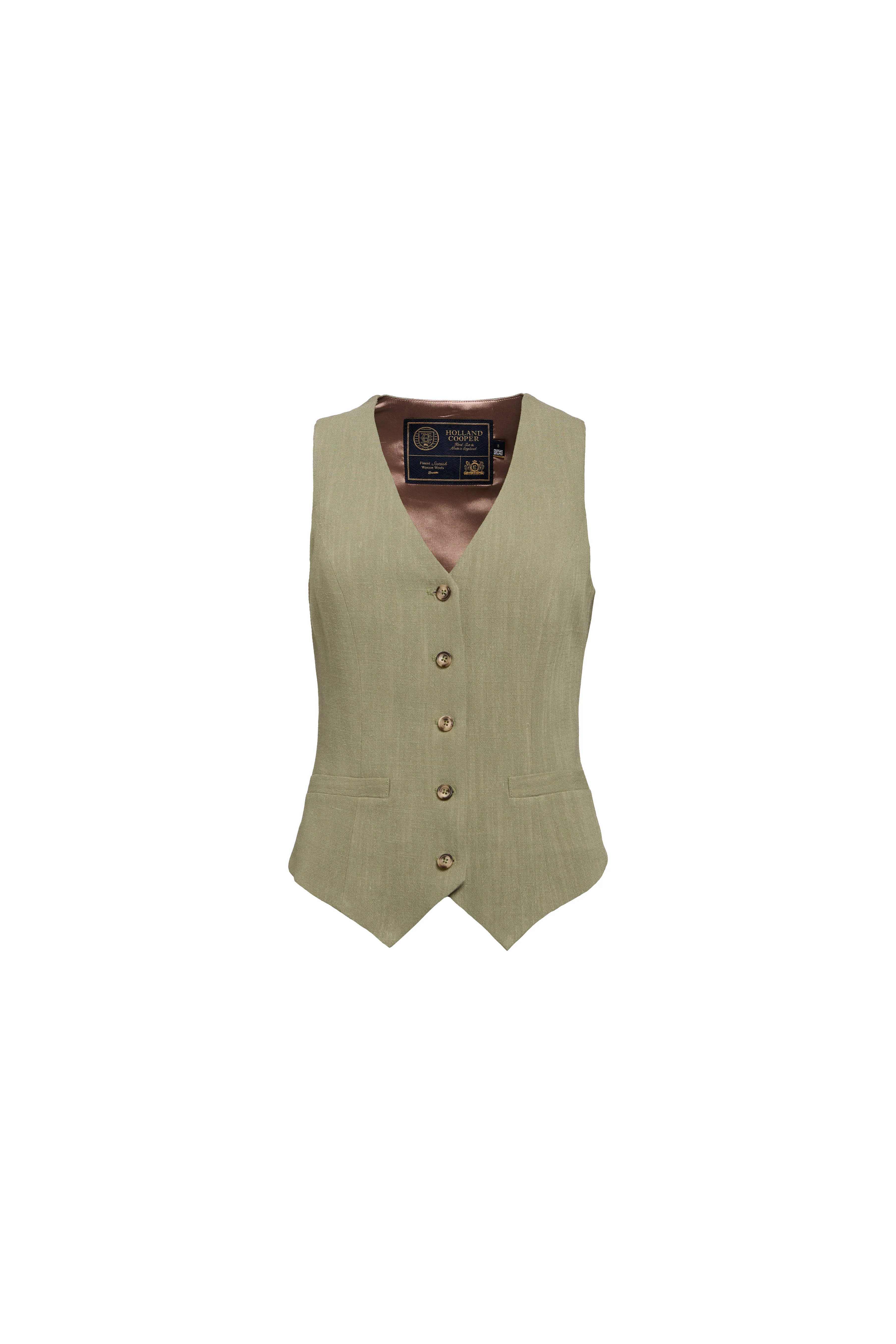 Hampton Waistcoat (Sage Linen)