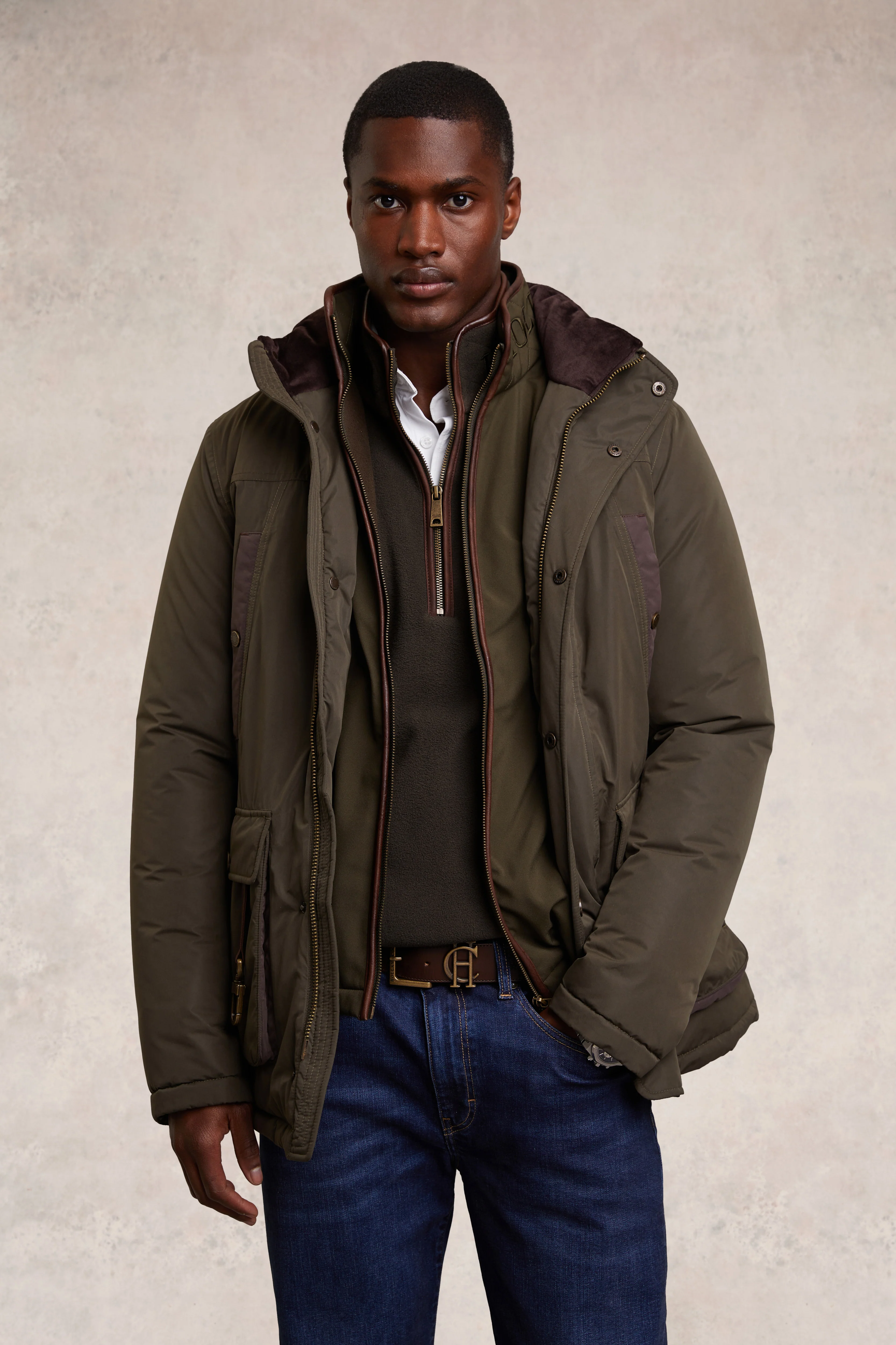 Country Fleece Quarter Zip (Khaki)