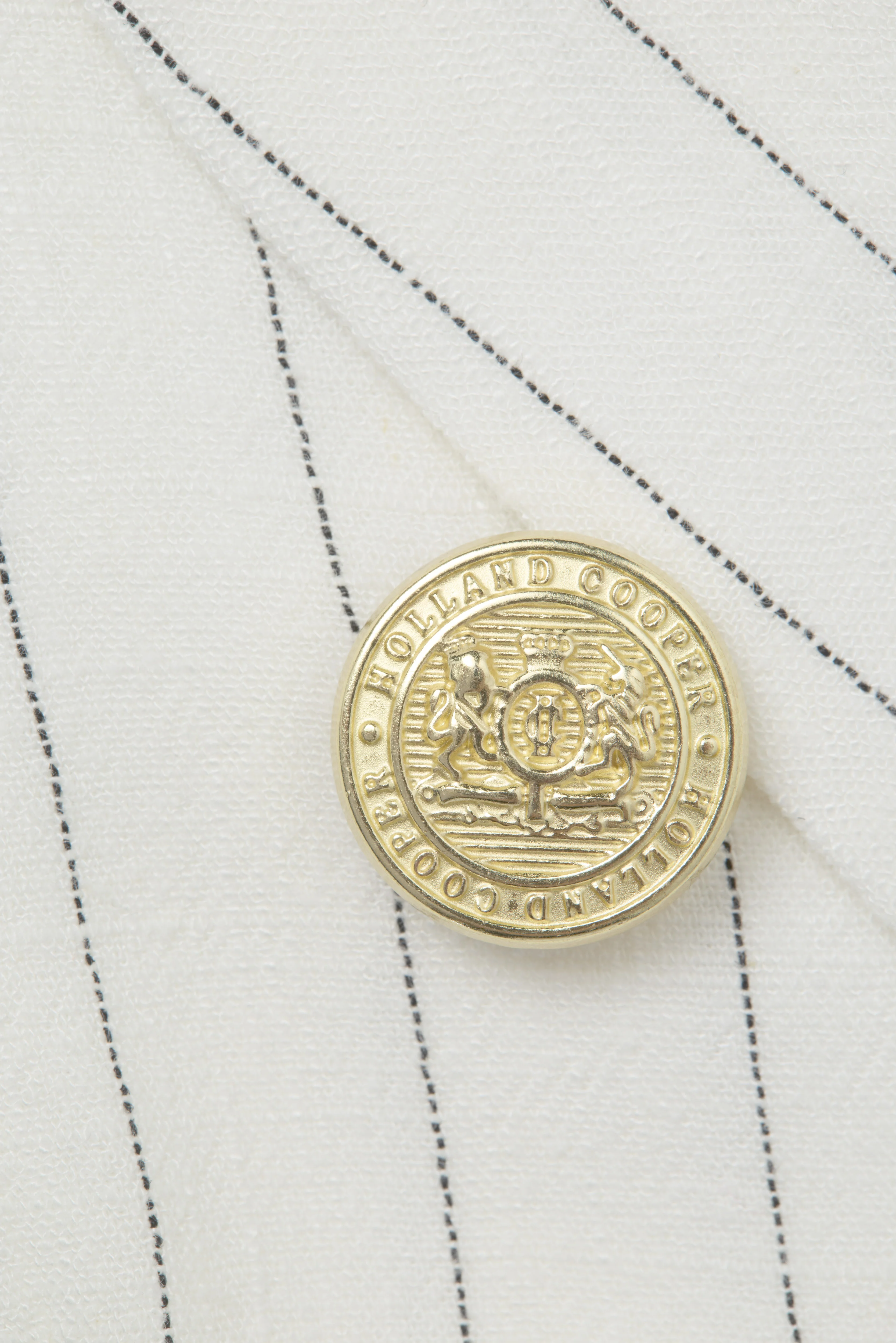 Knightsbridge Blazer (Oyster Linen Pinstripe)