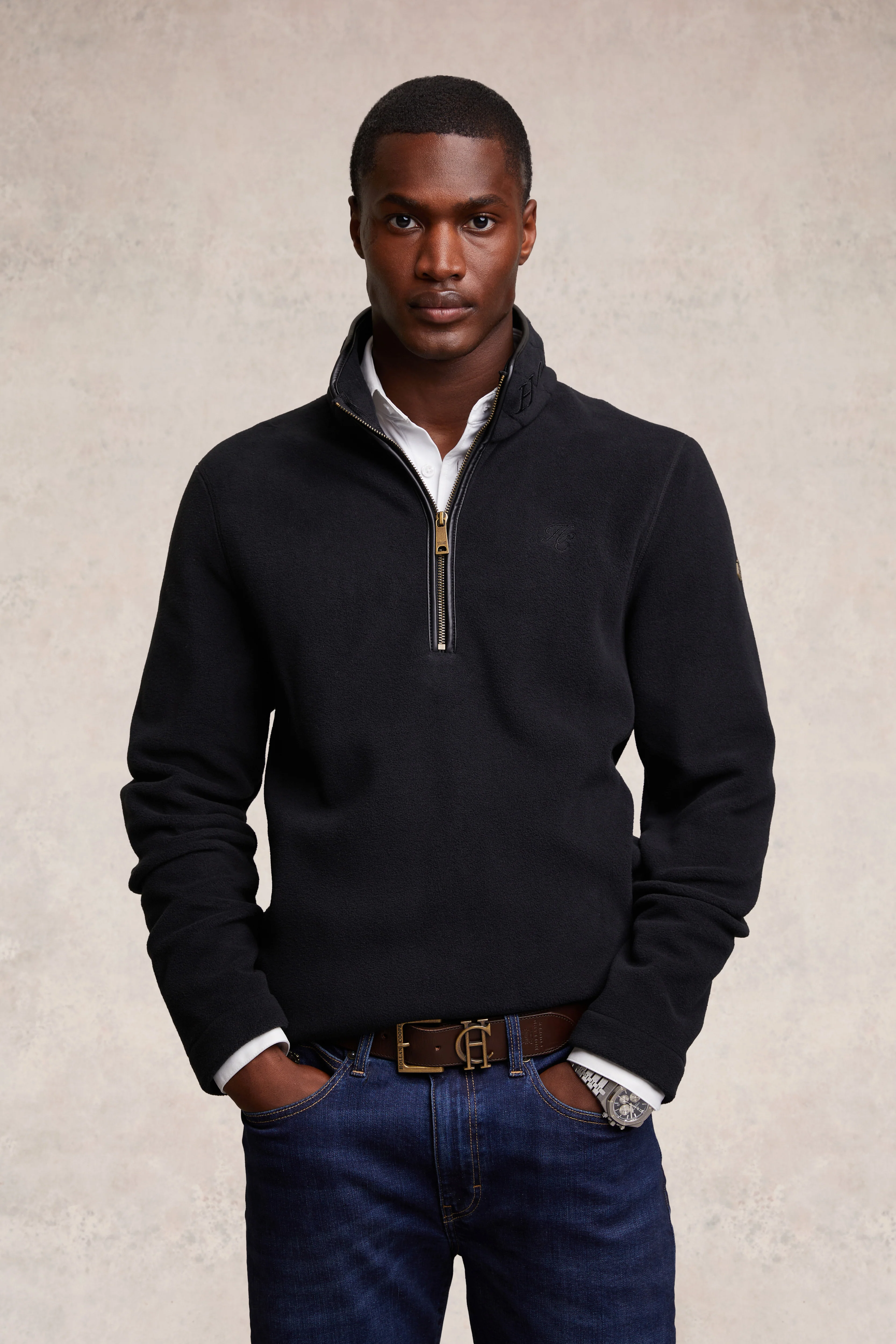 Country Fleece Quarter Zip (Black)