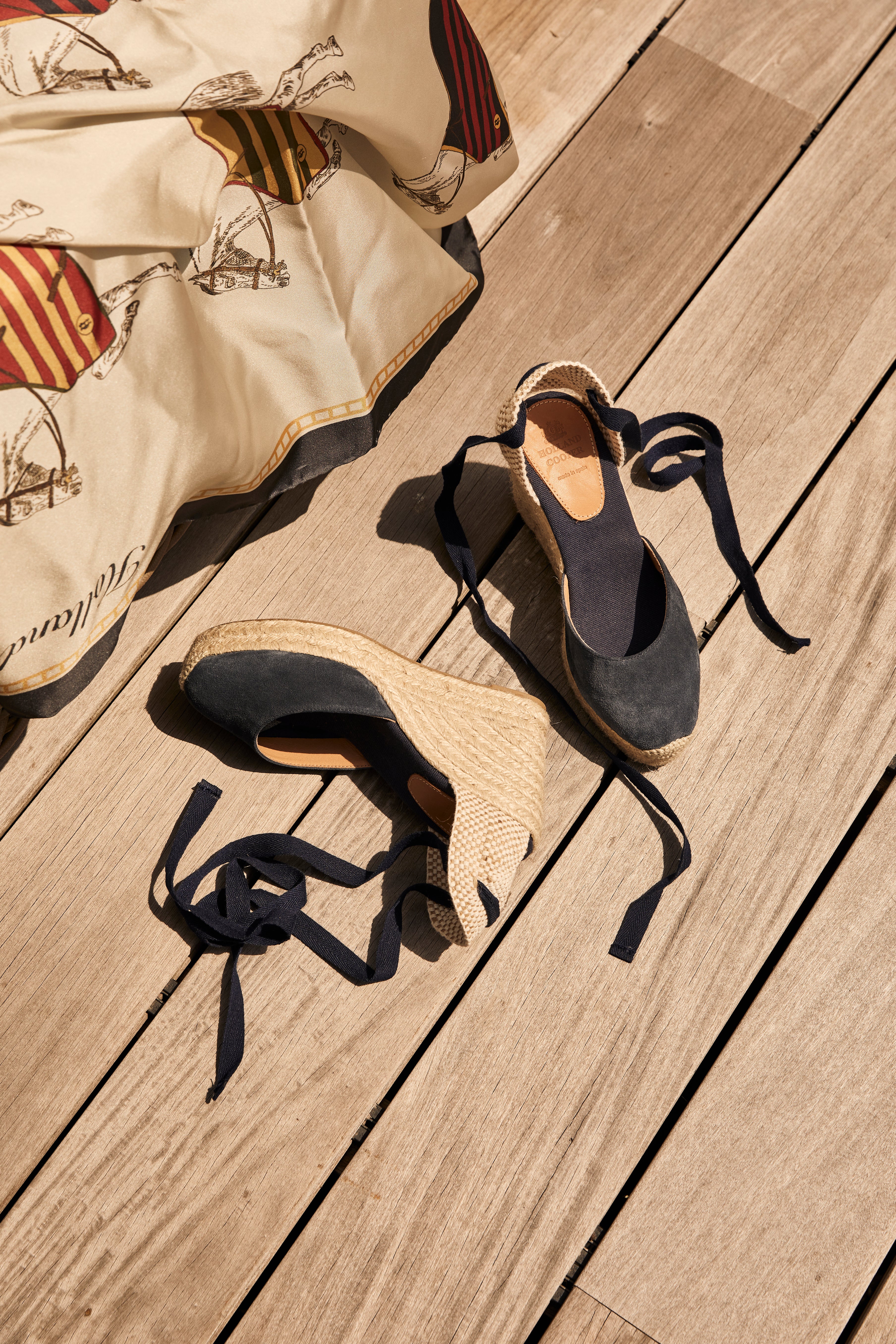 Seville Wedge Sandal (Navy)