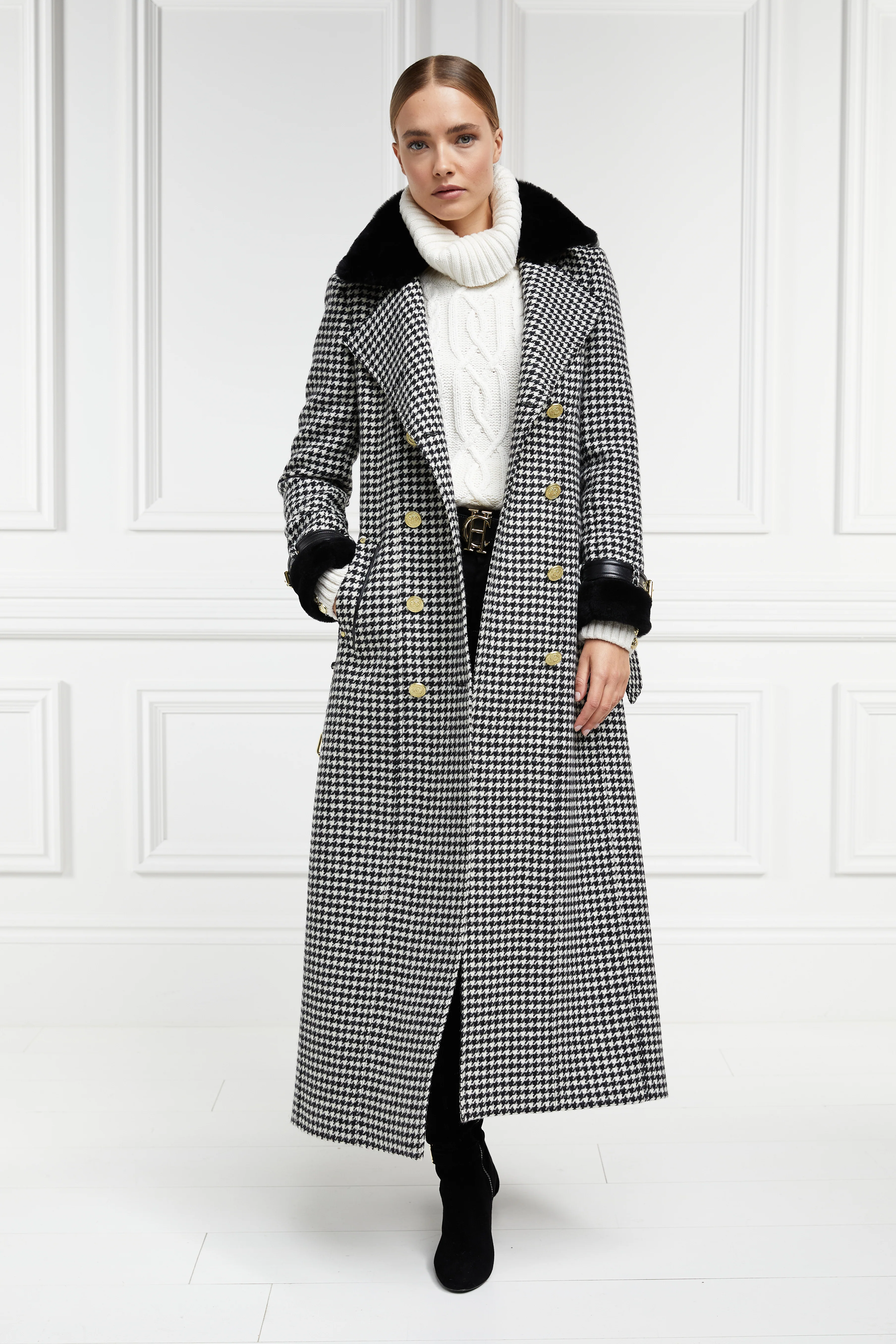 Gold Label Trench (Houndstooth)