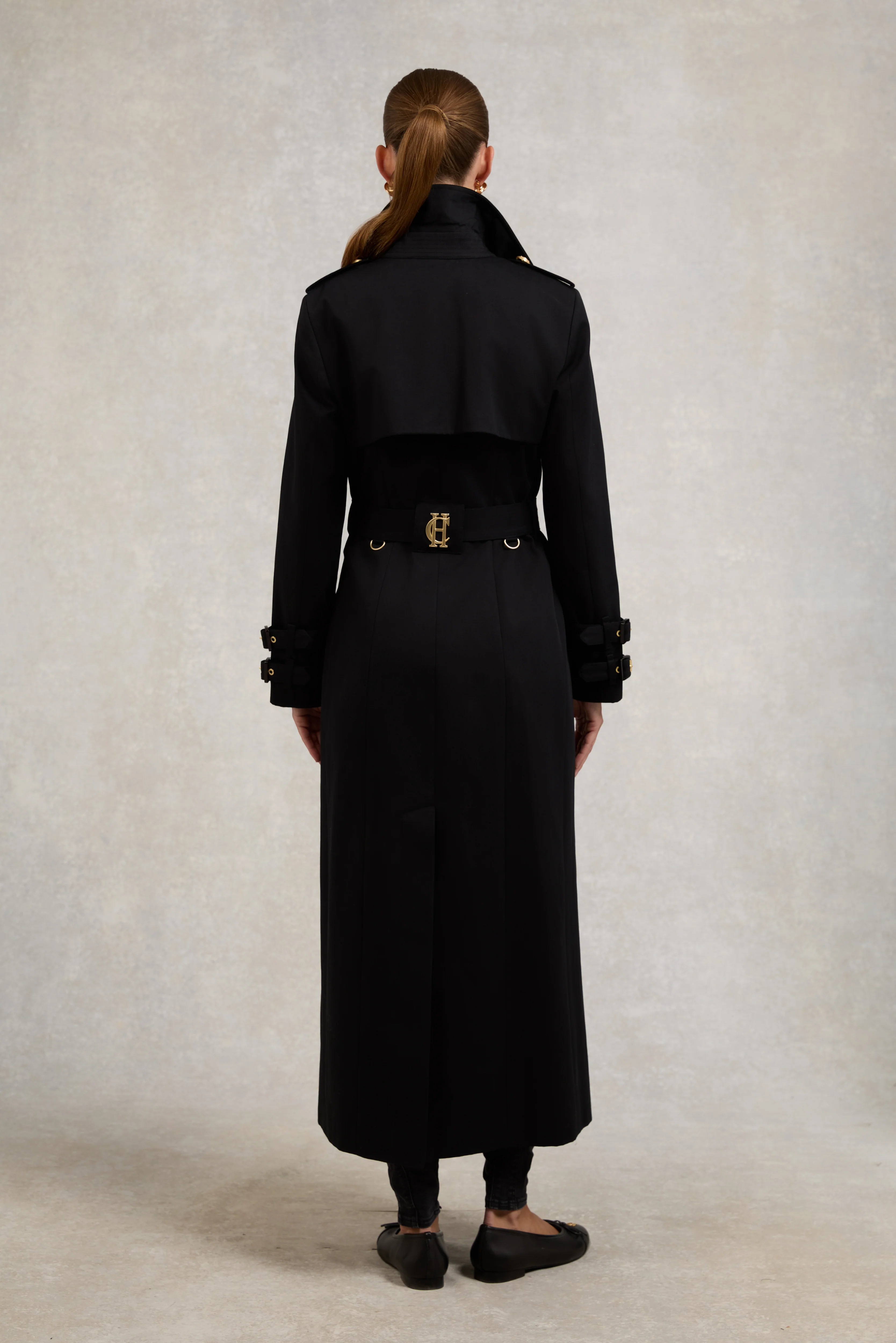 Gatcombe Full Length Trench Coat (Black)