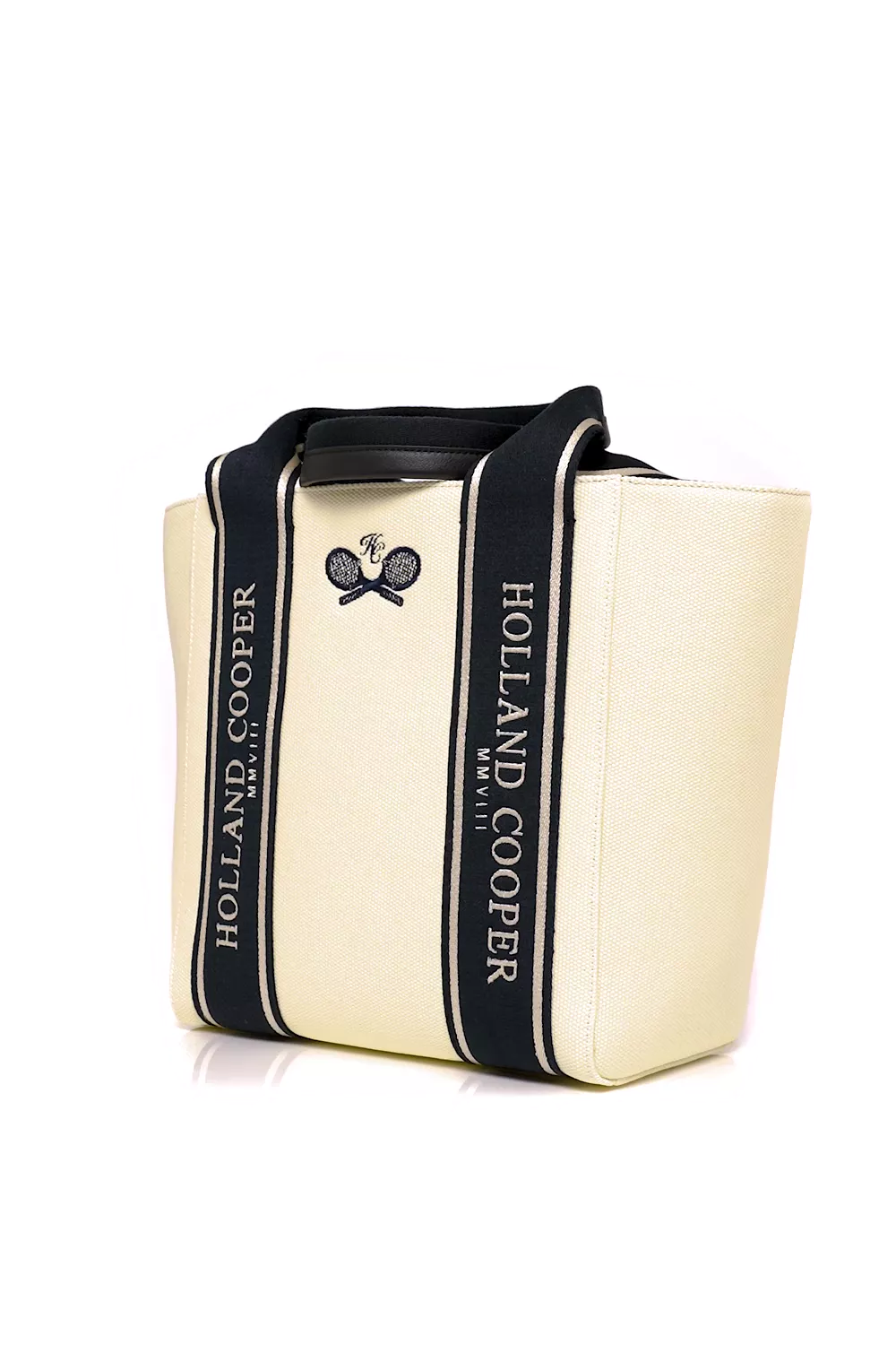 Racquets Tote (Ecru Navy)