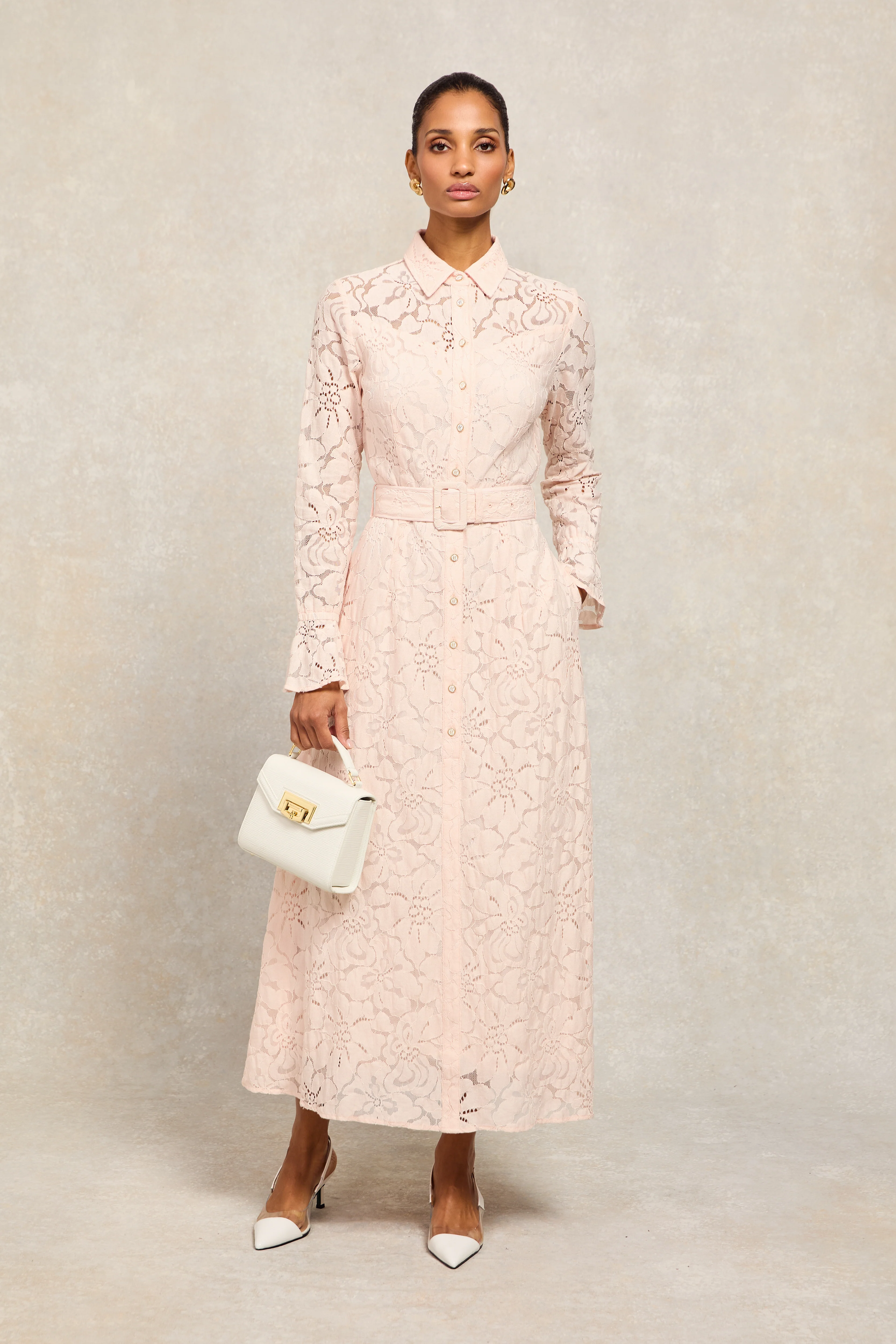 Annabel Lace Dress (Blush)