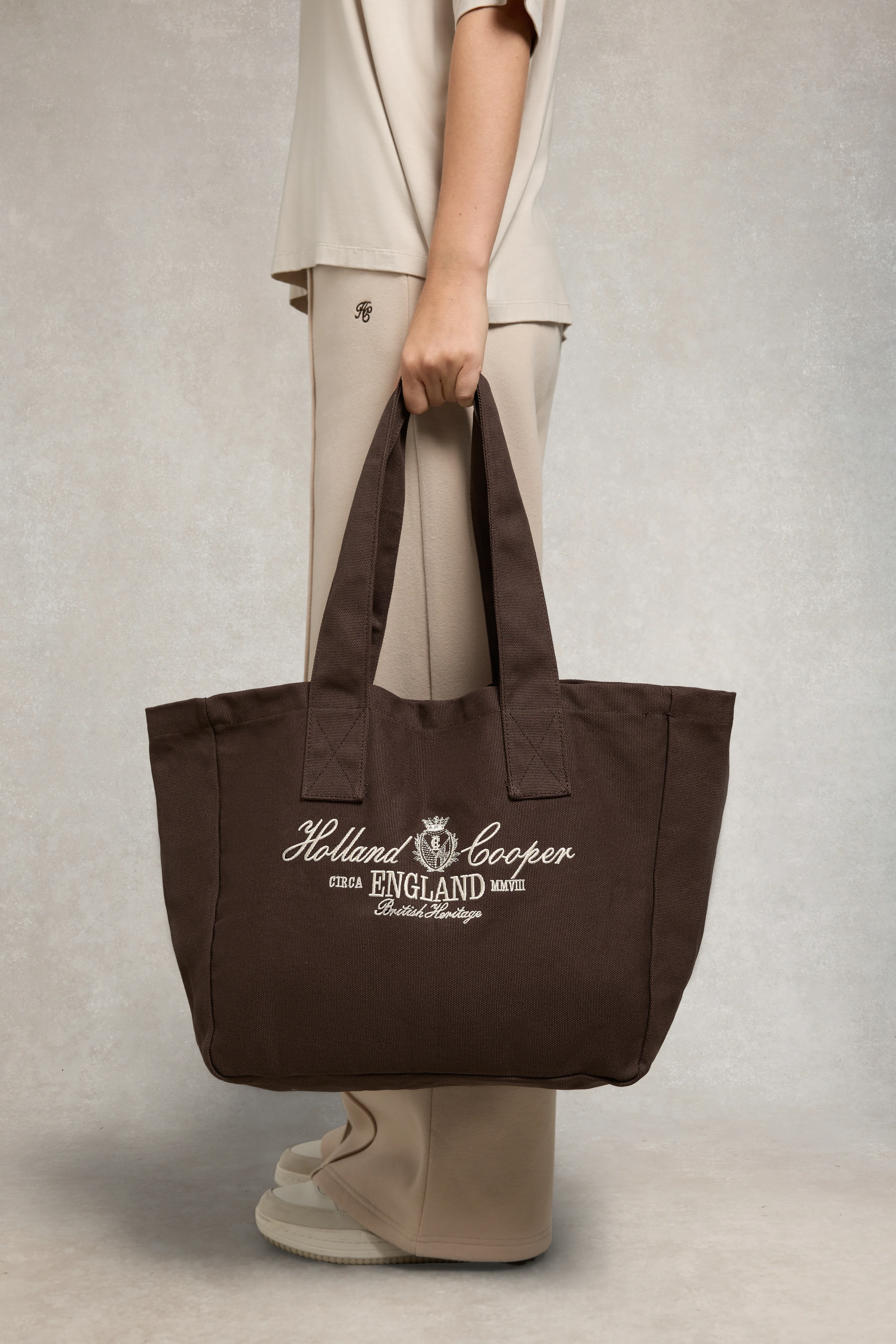 Essential Tote Bag (Chocolate Ecru)