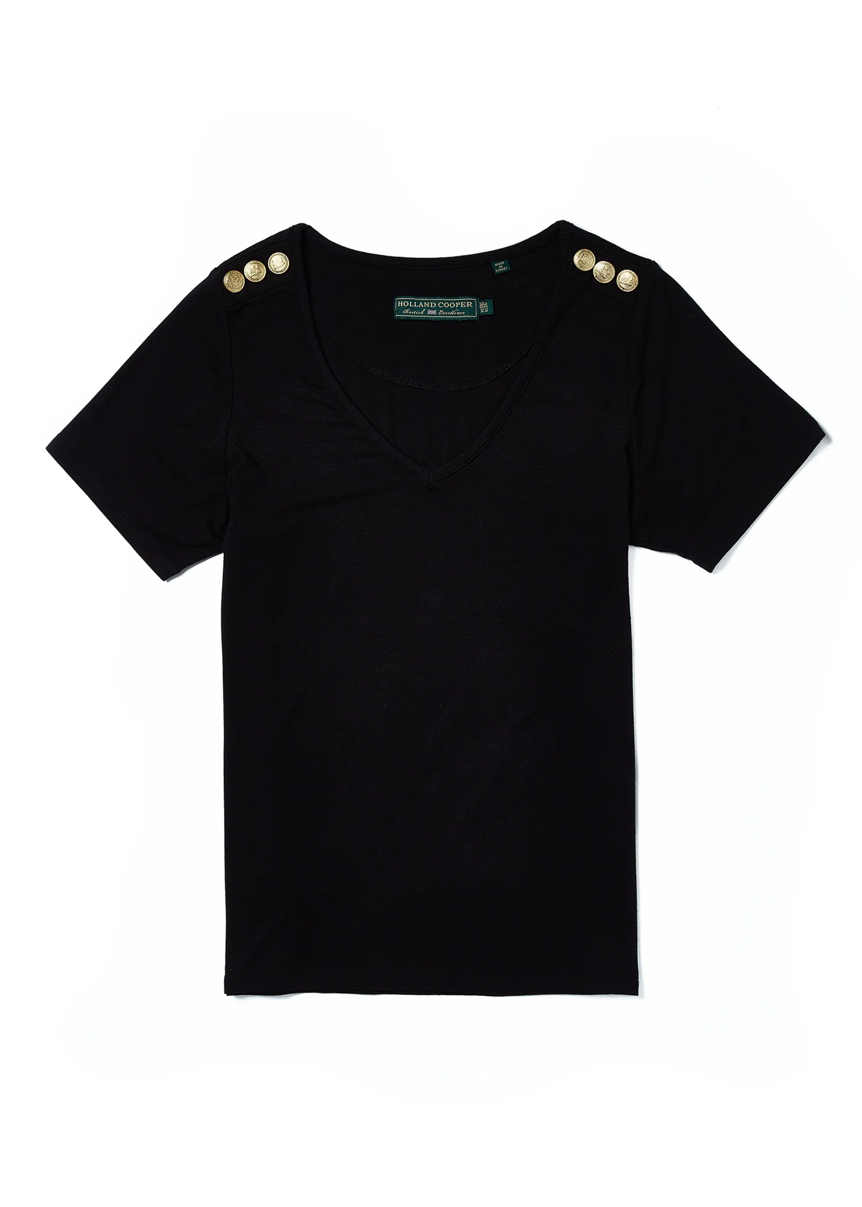 Relax Fit V-Neck Tee (Black)