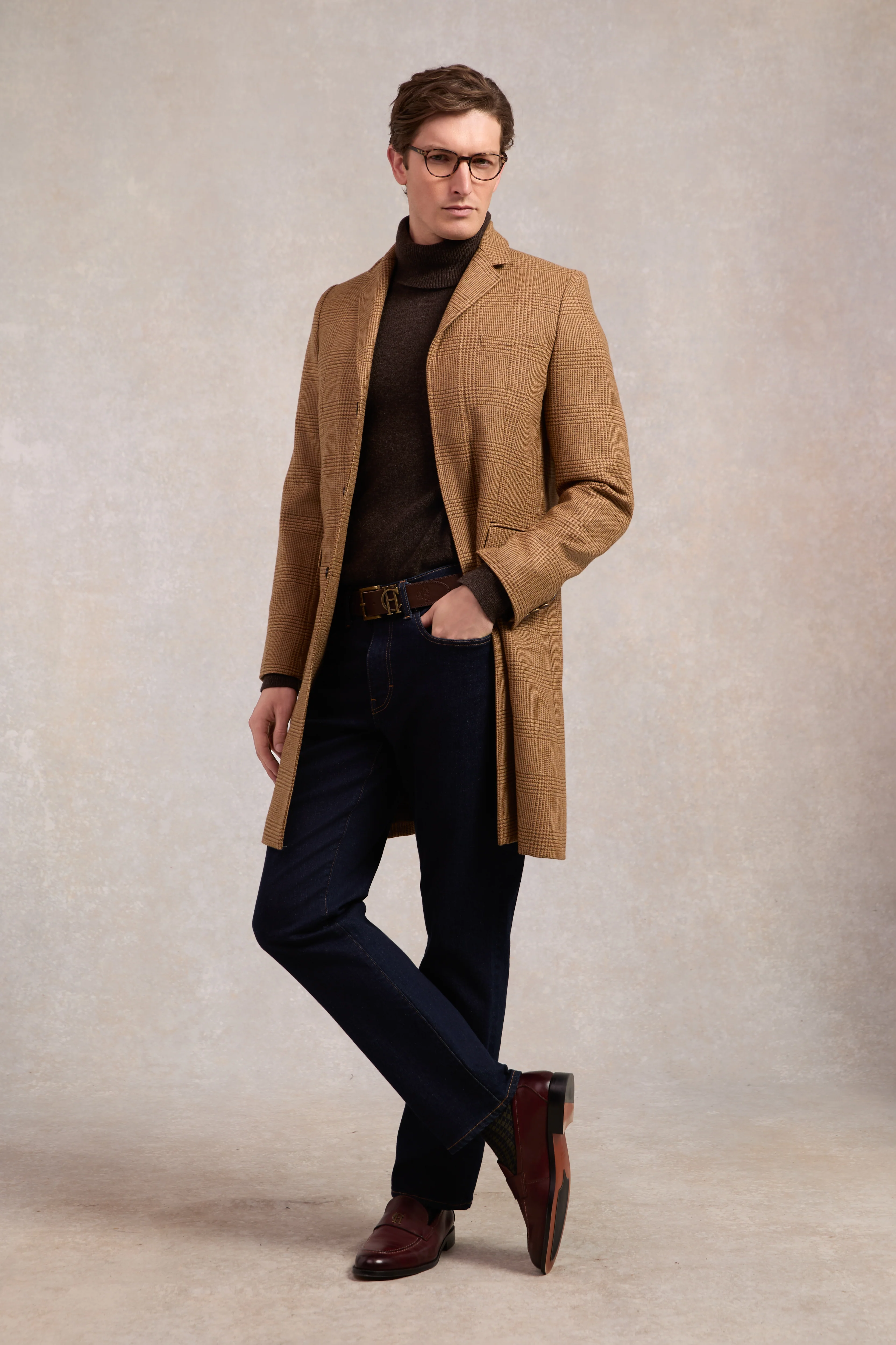 Byron Roll Neck Knit (Chocolate)