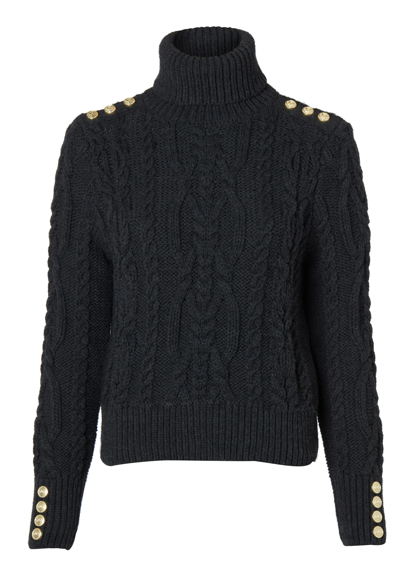 Belgravia Cable Knit (Dark Grey Marl)
