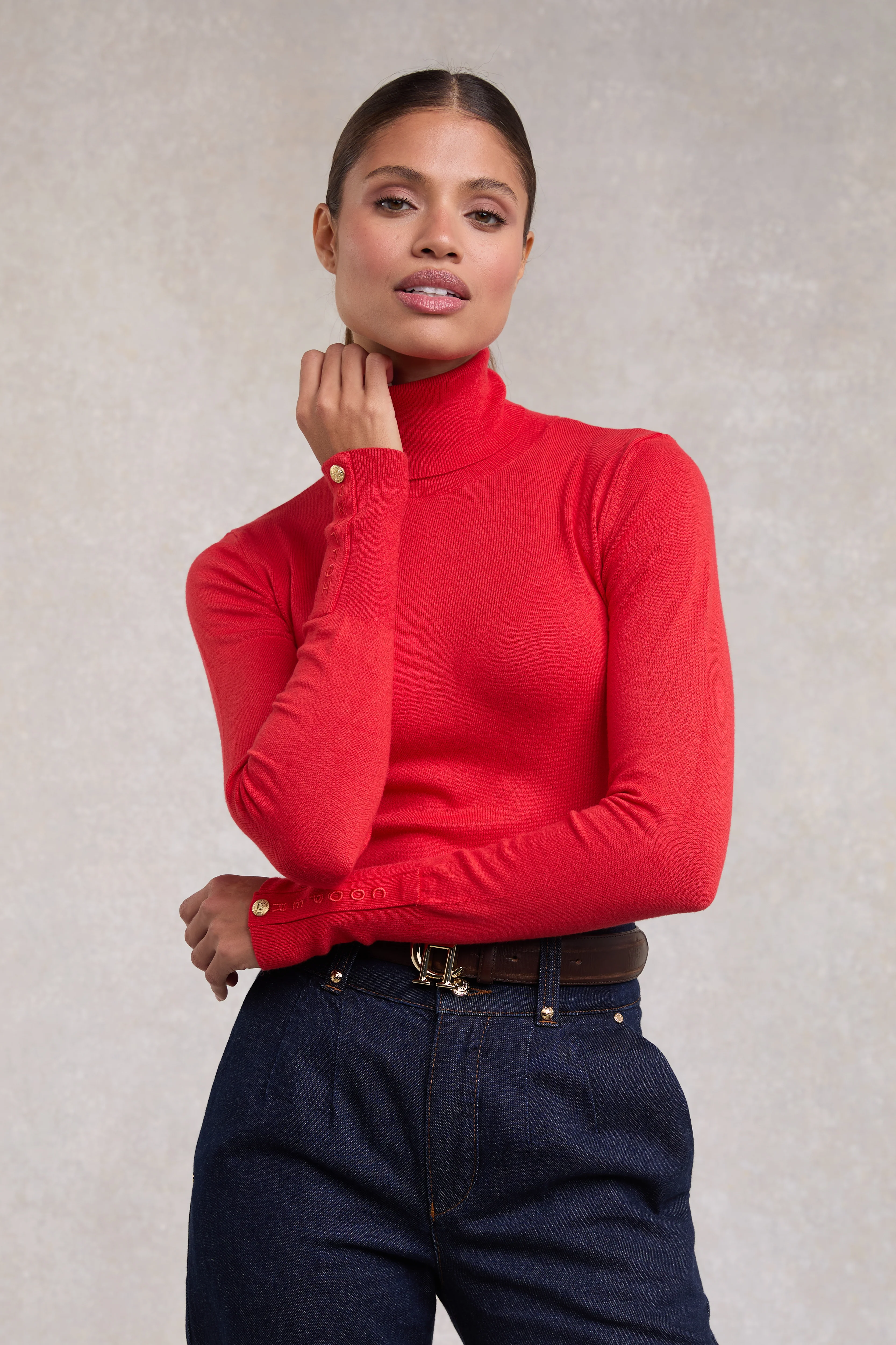 Embroidered Roll Neck Knit (Neroli)
