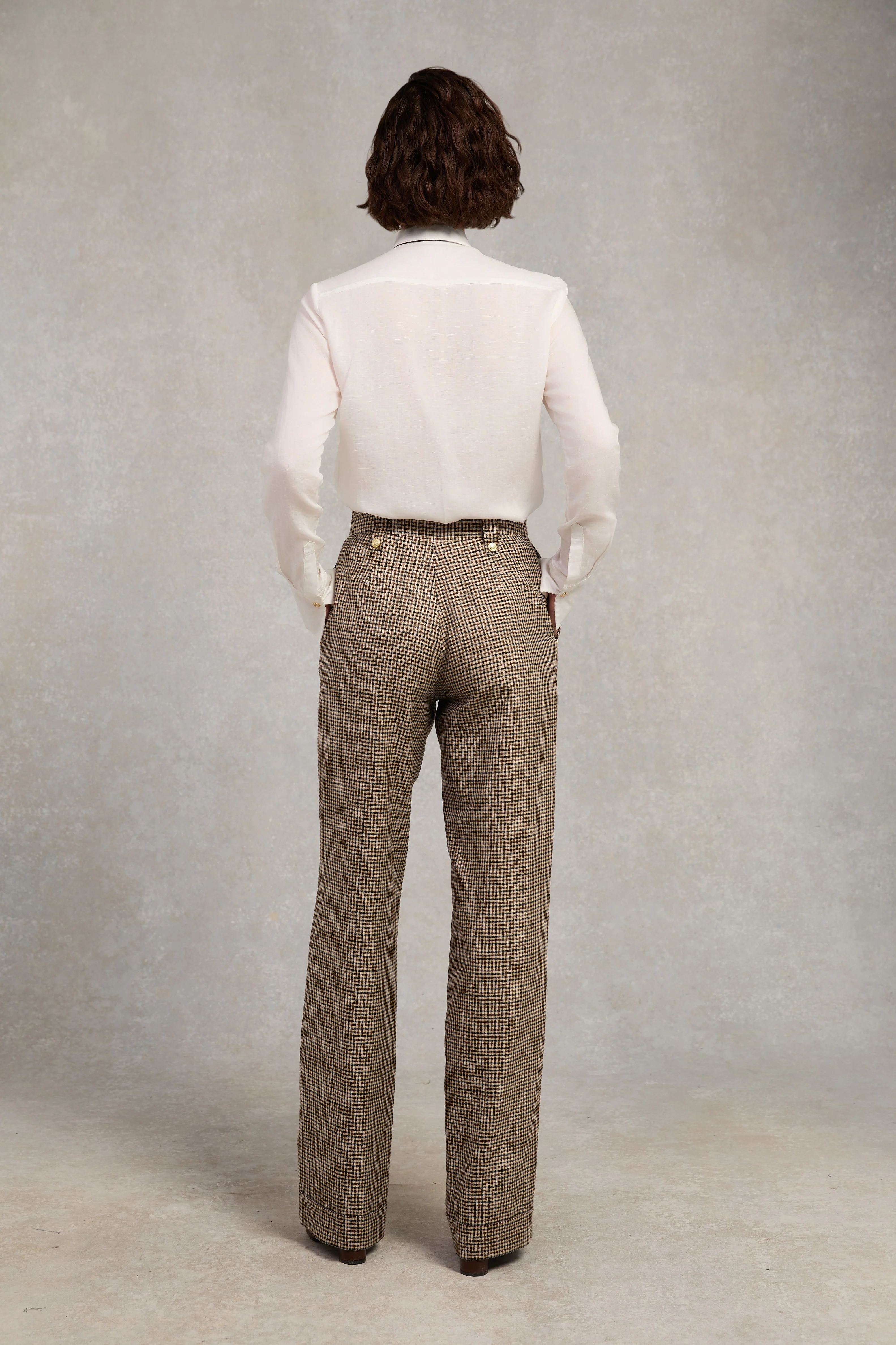 High Waisted Wide Leg Trouser (Westminster Tweed)