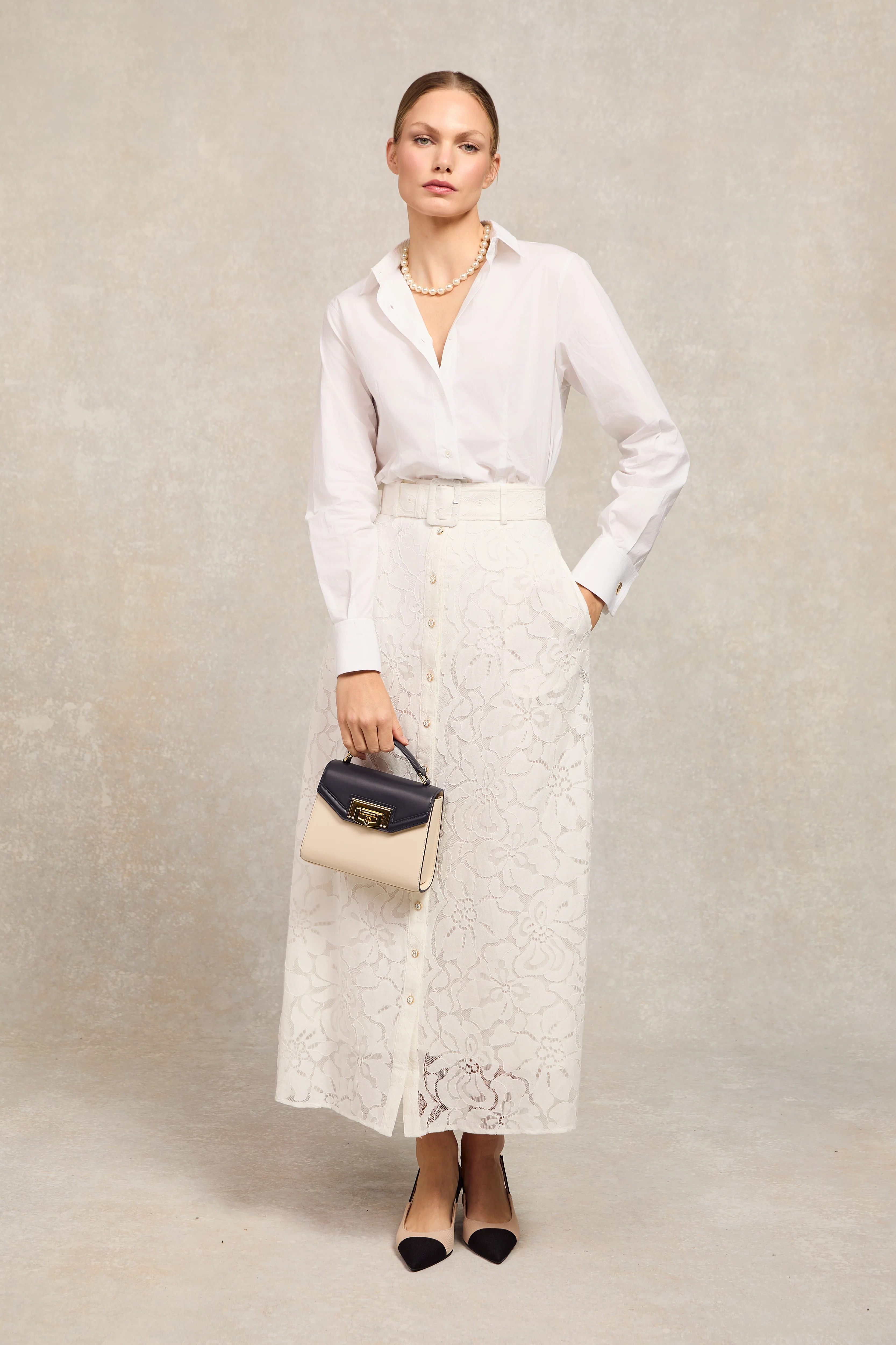 Annabel Lace Skirt (White)