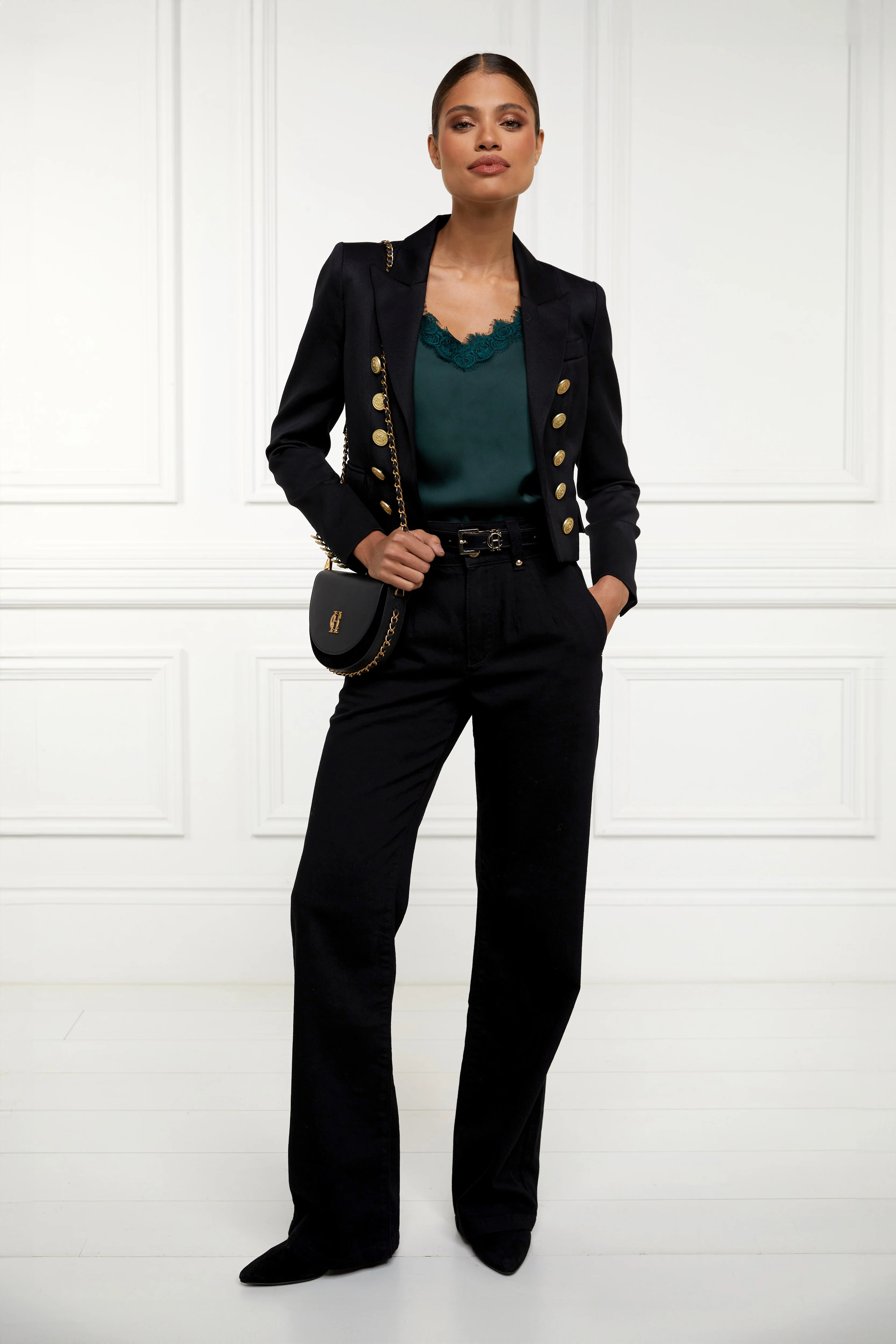 Satin Lace Cami (Emerald)