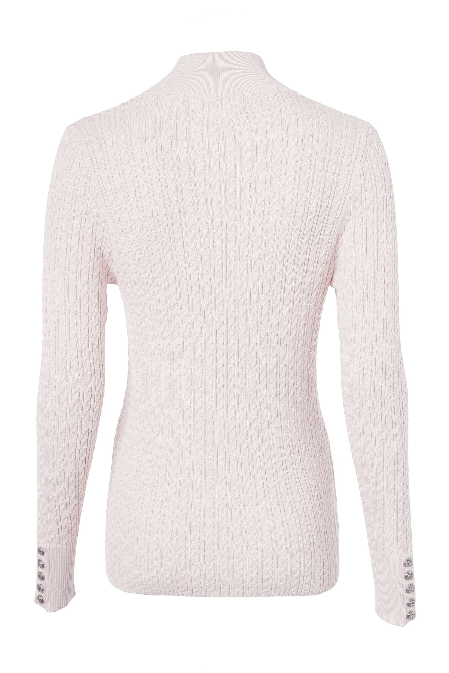 Ava Quarter Zip Knit (Soft Pink)