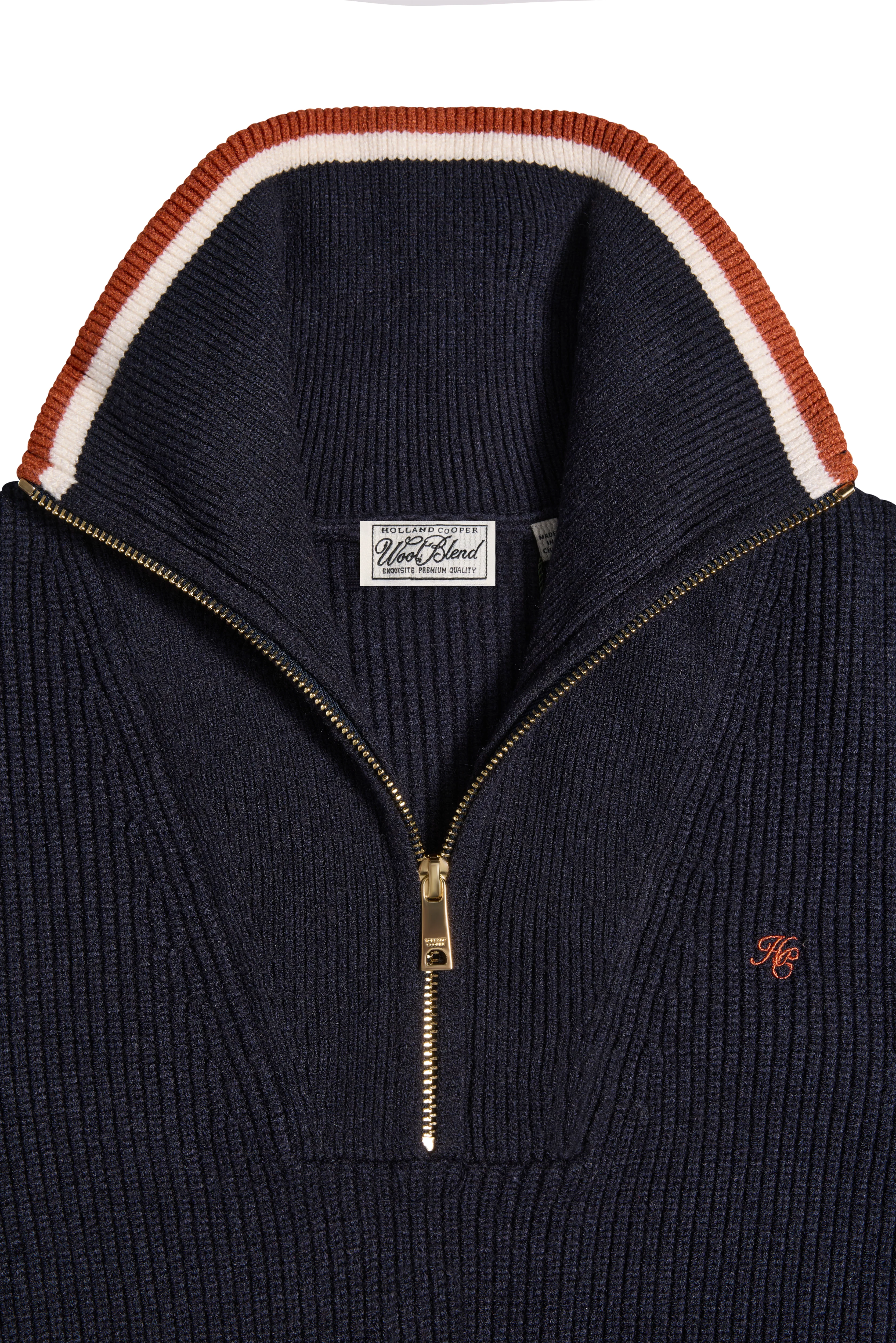 Jessica Quarter Zip Knit (Ink Navy)