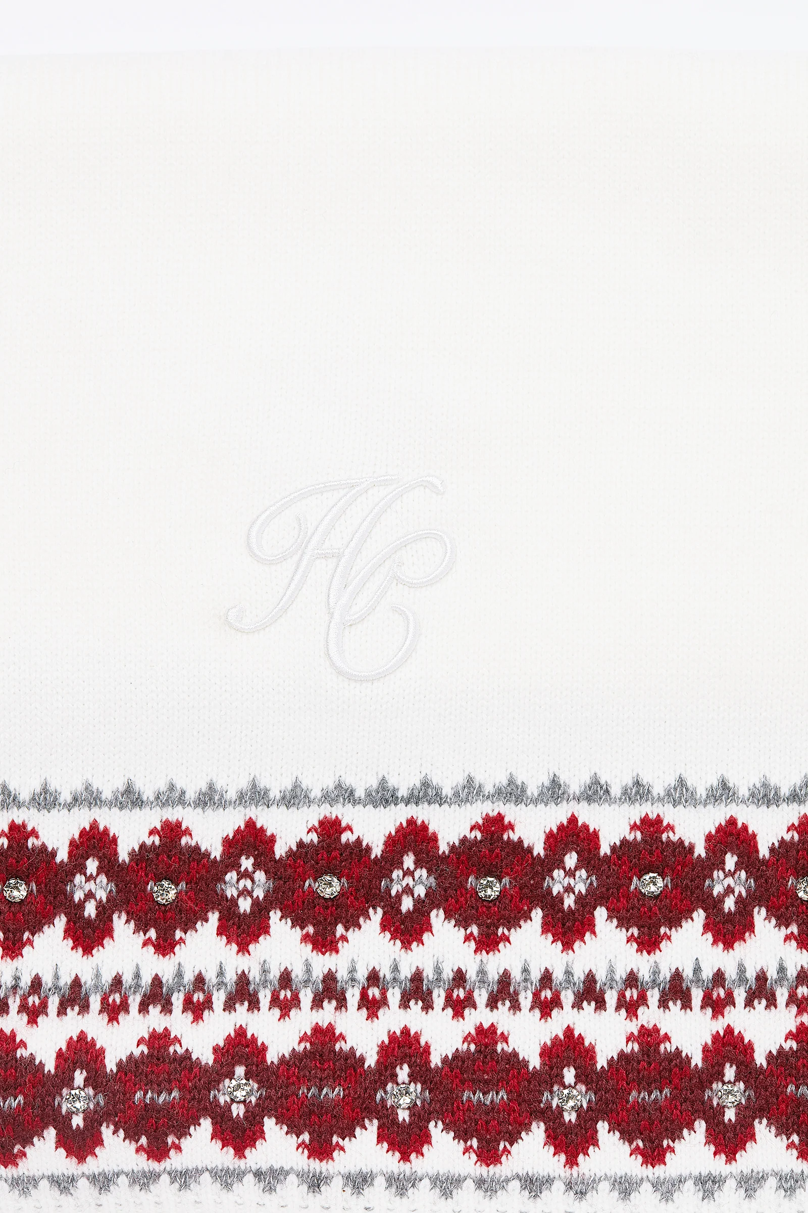 Jennifer Fairisle Scarf (Natural)