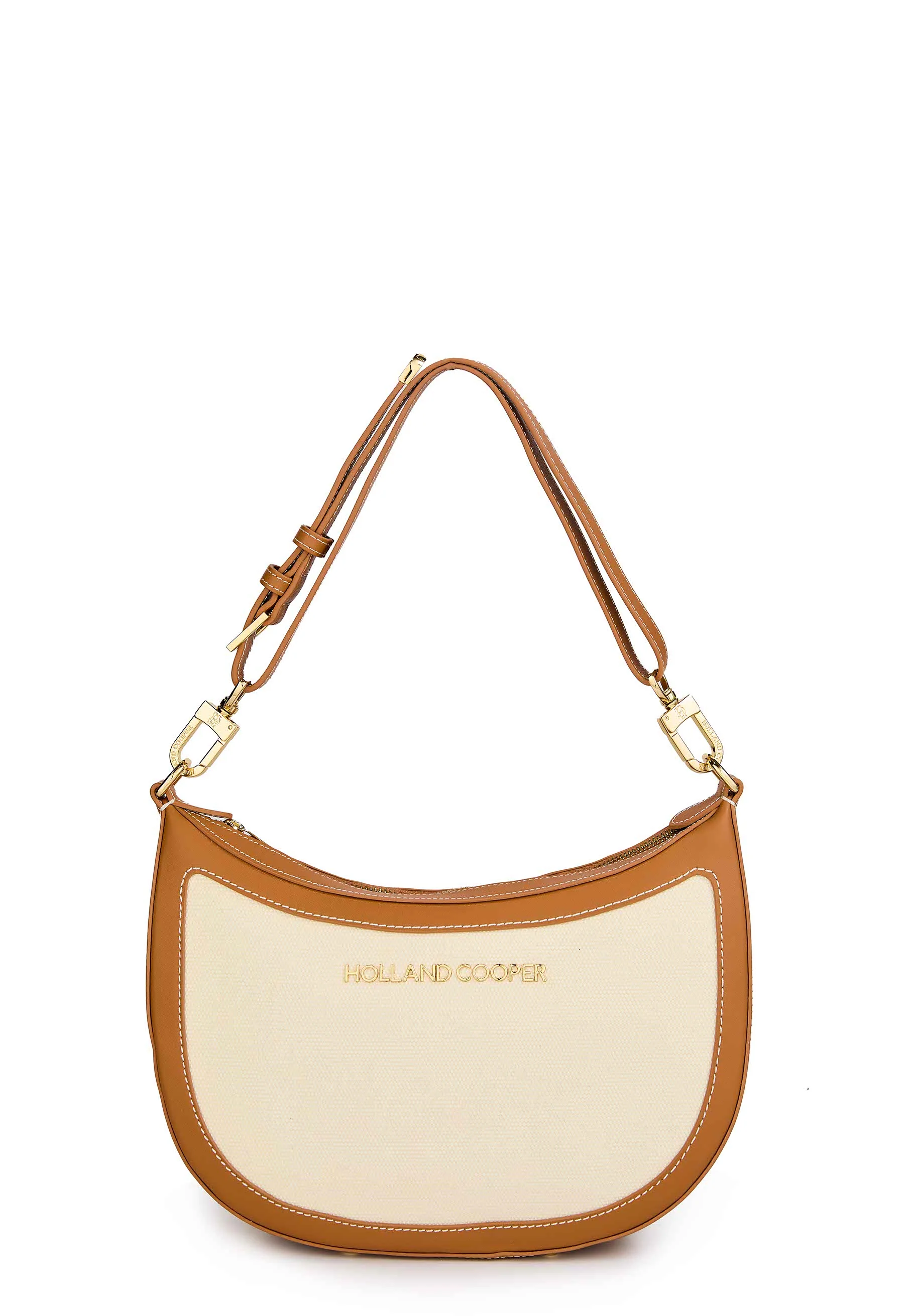 City Shoulder Bag (Tan Canvas)