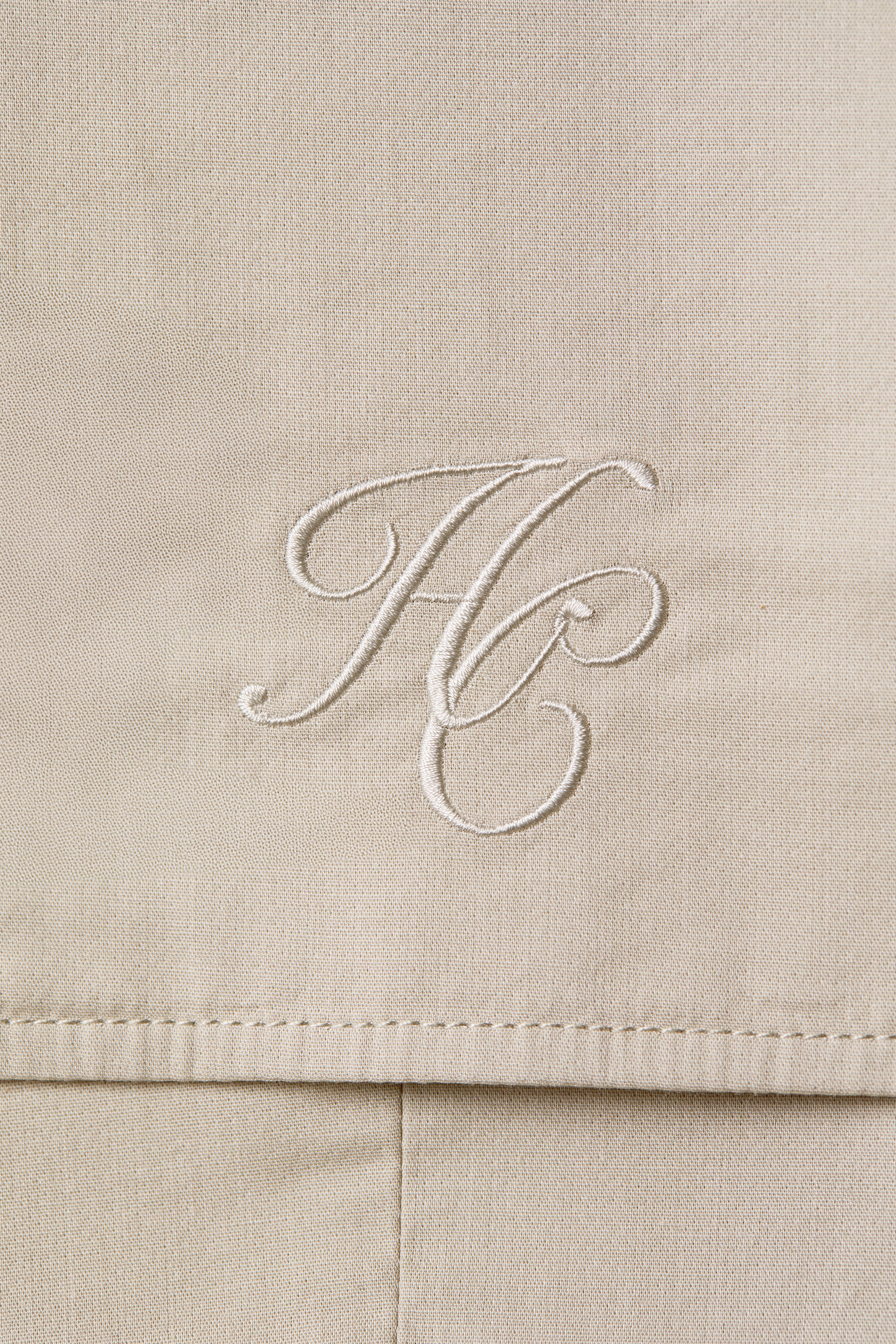 Collarless Trench Coat (French Grey)