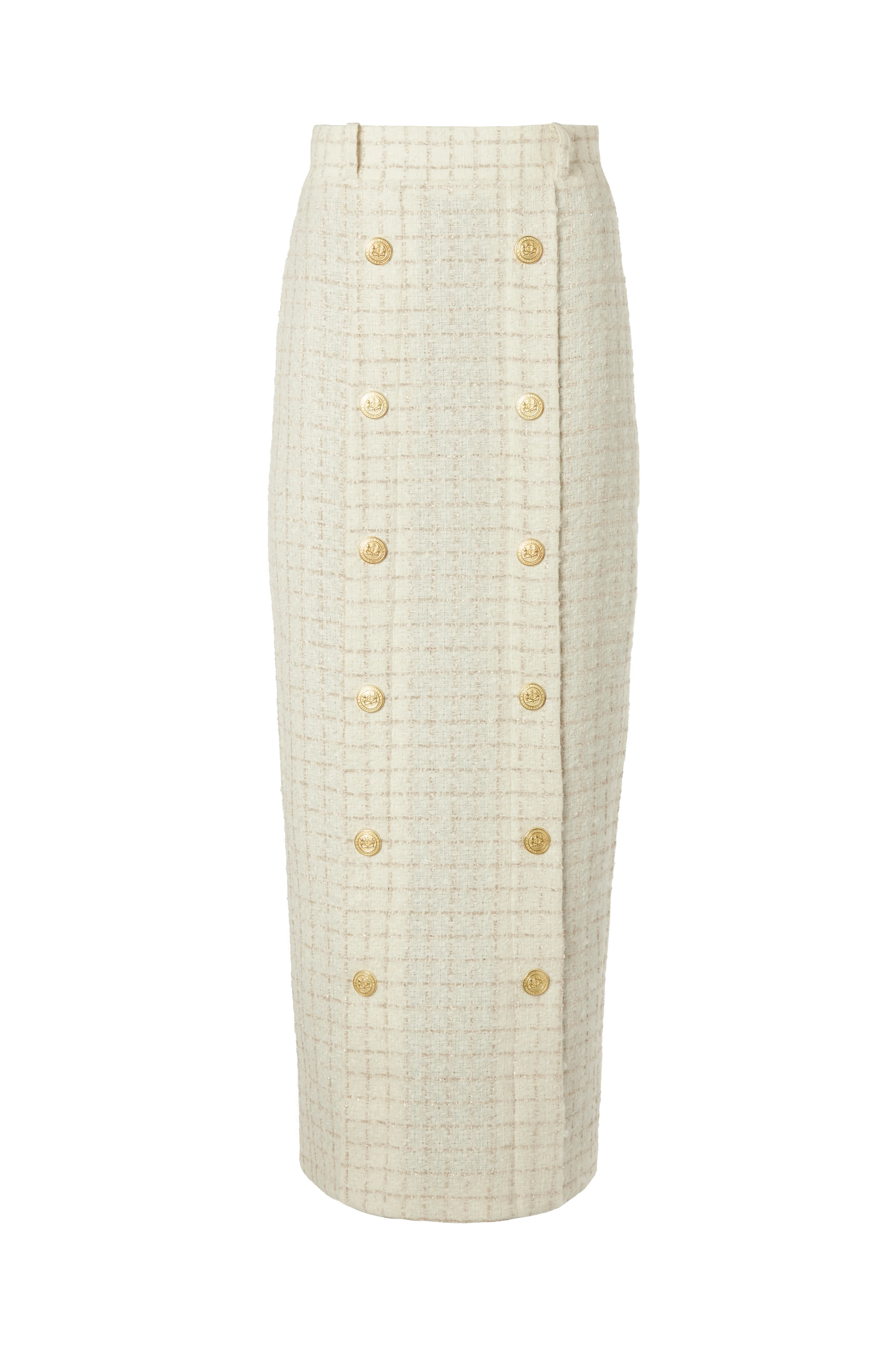 Knightsbridge Maxi Skirt (Ivory Sparkle Tweed)