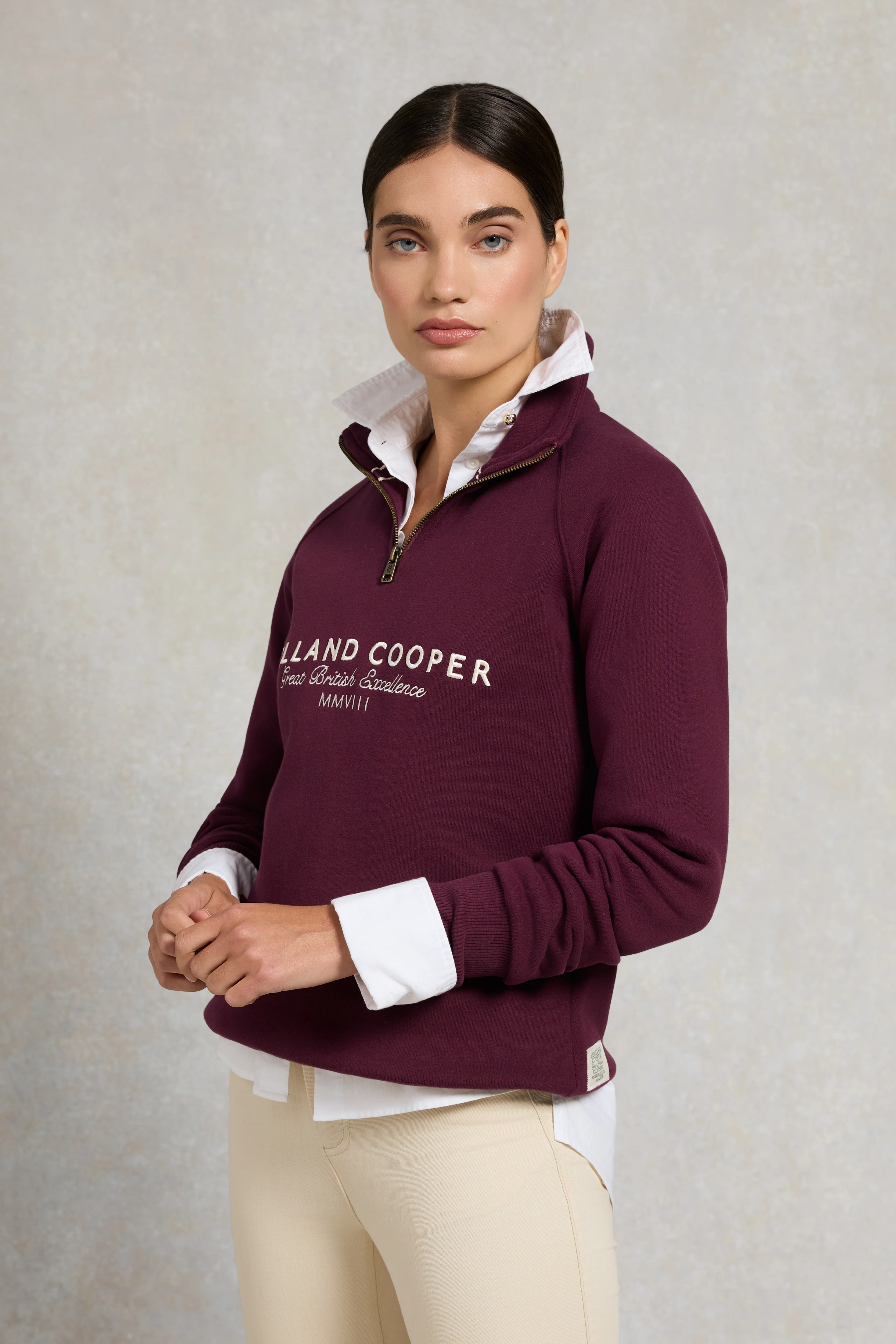 Sporting Goods Zip Henley (Mulberry)