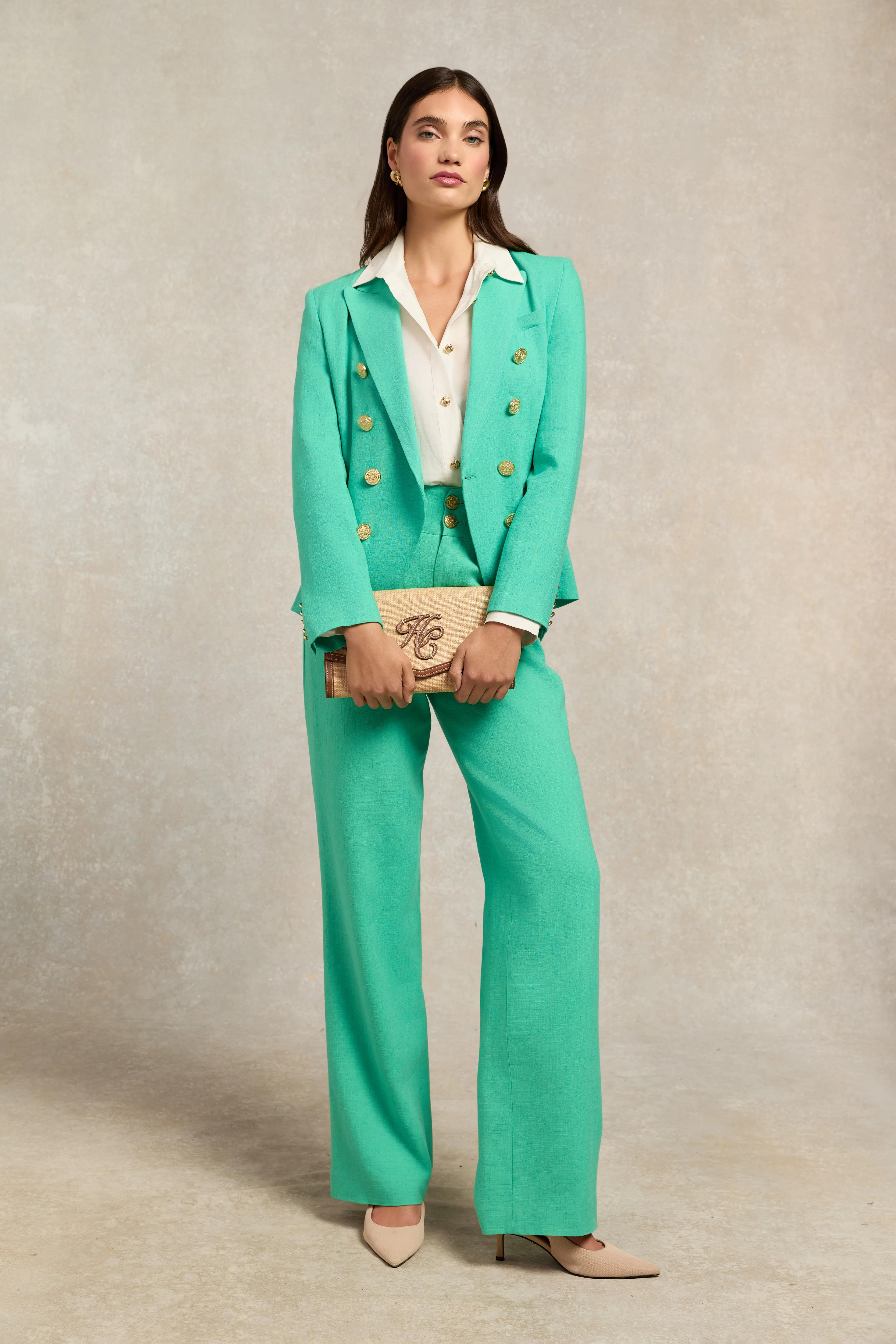 Knightsbridge Blazer (Jade Linen)