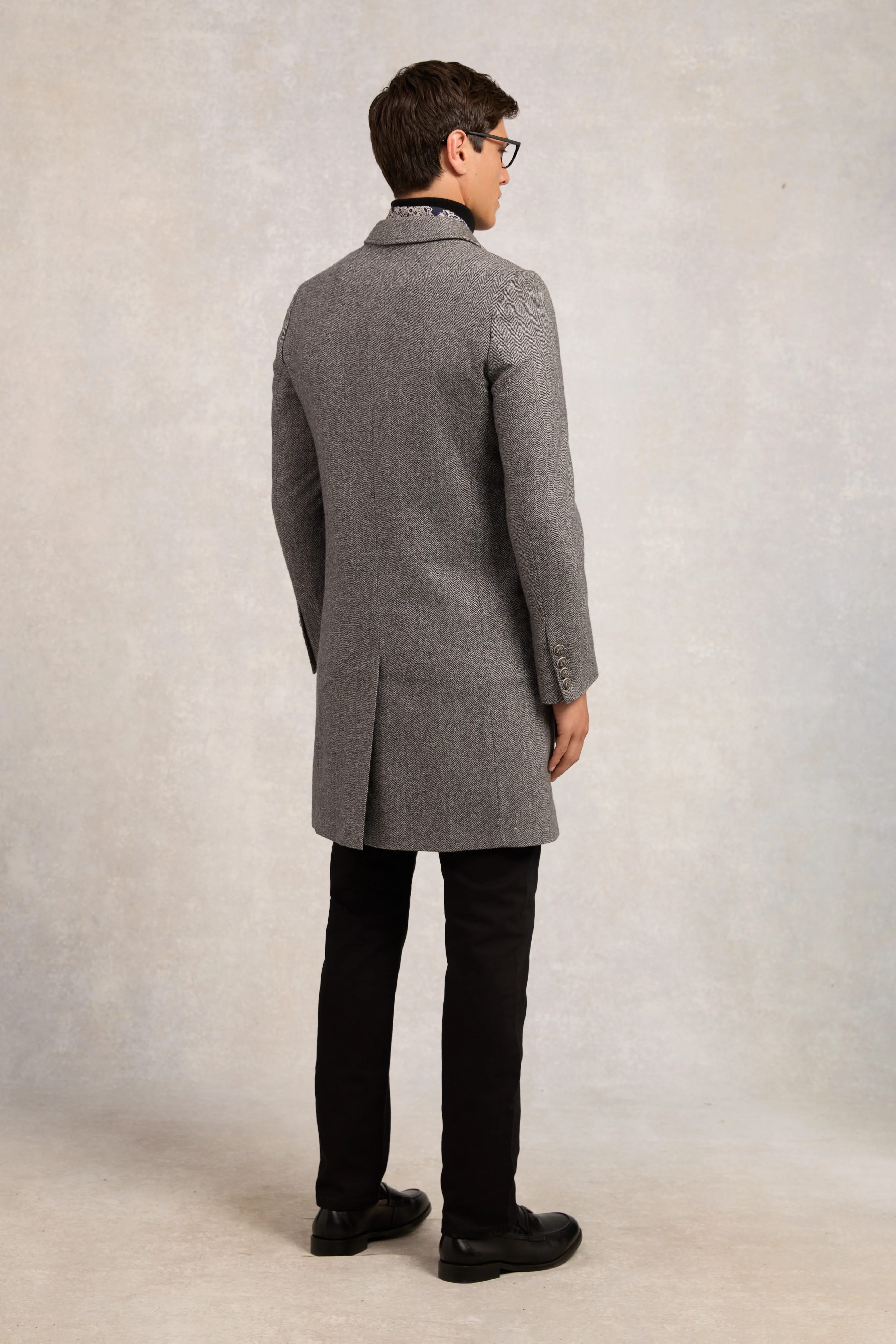 The Cheltenham Coat (Mono Herringbone)