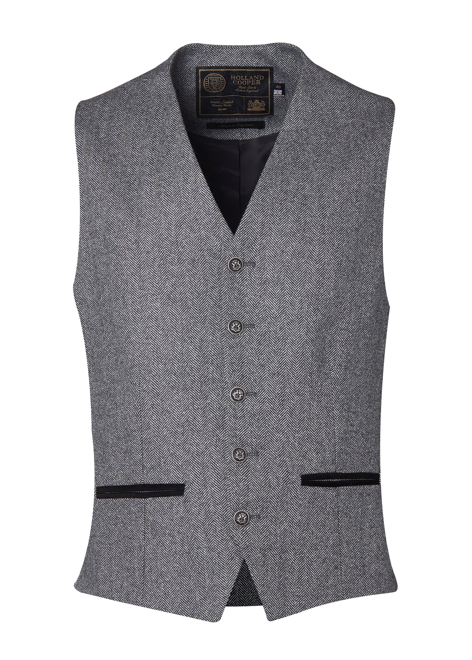 St James Waistcoat (Mono Herringbone)
