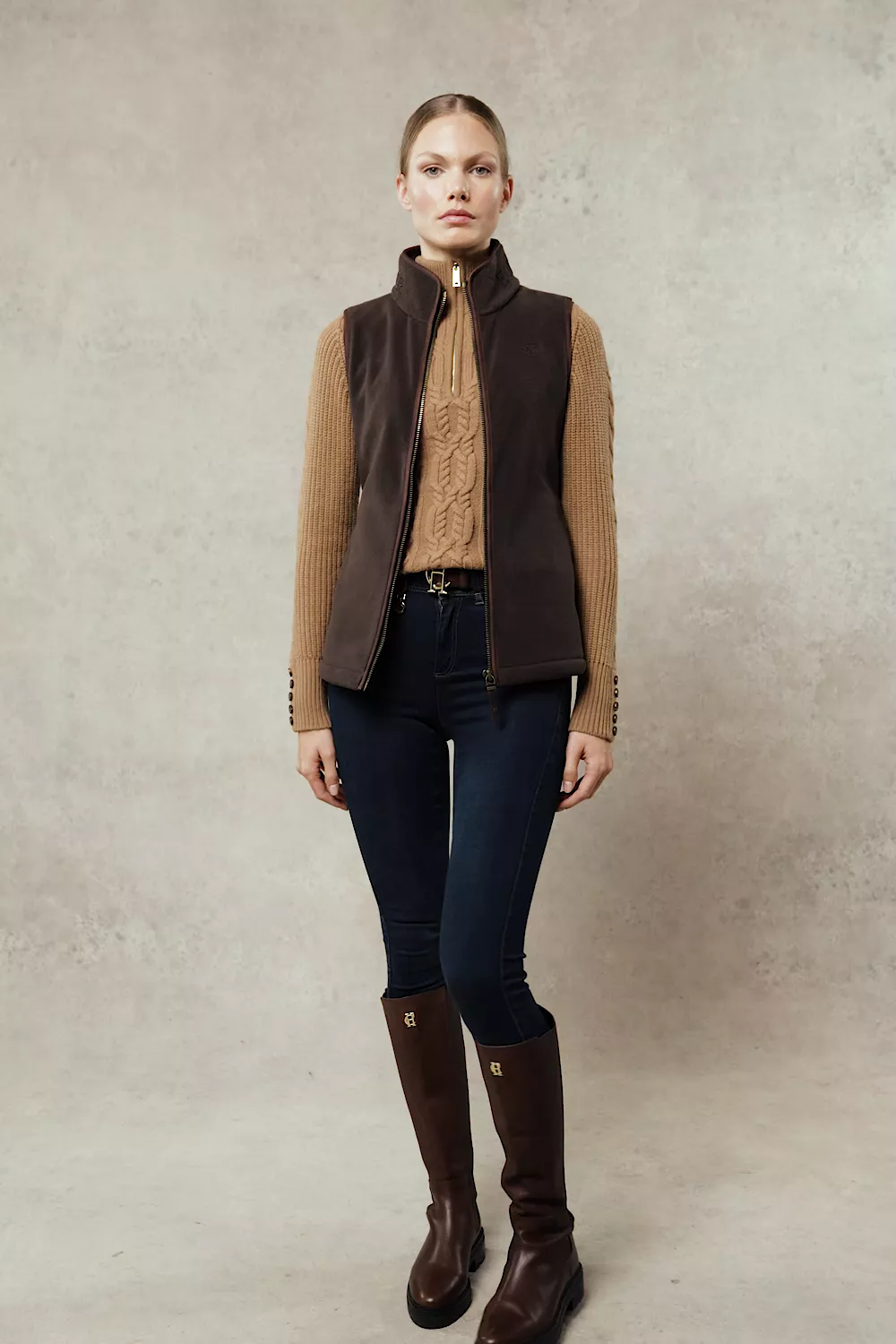 Country Fleece Gilet (Chocolate)