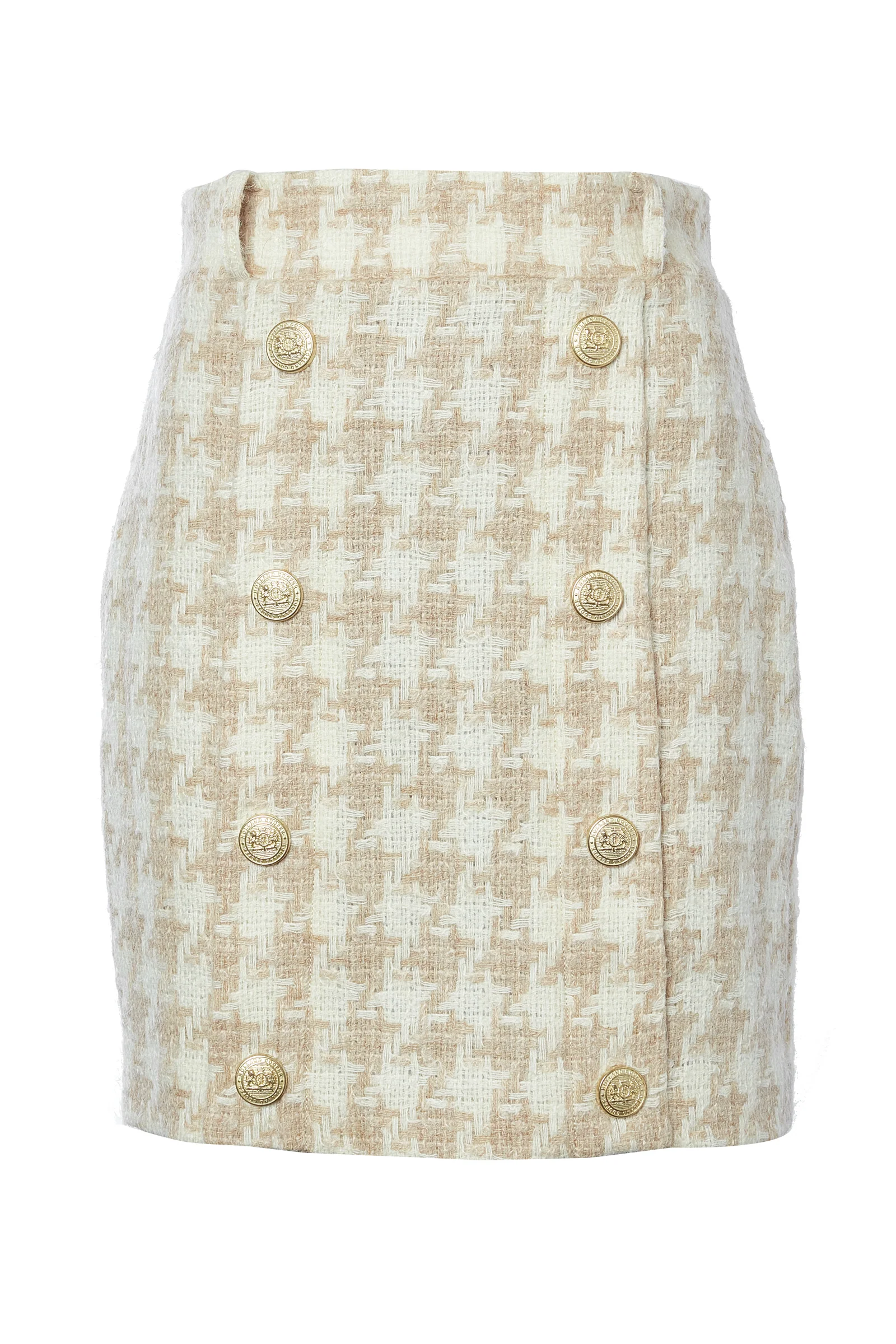 Knightsbridge Skirt (Camel Houndstooth)