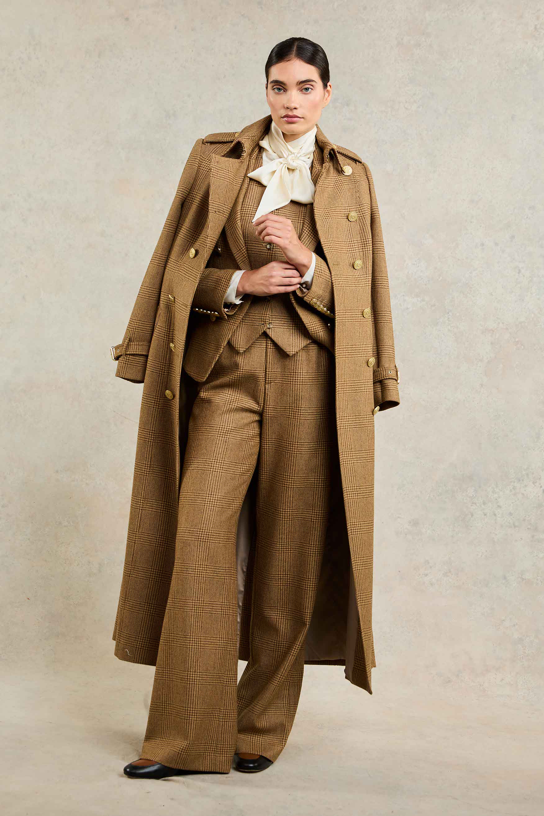 Full Length Marlborough Trench Coat (Tawny)