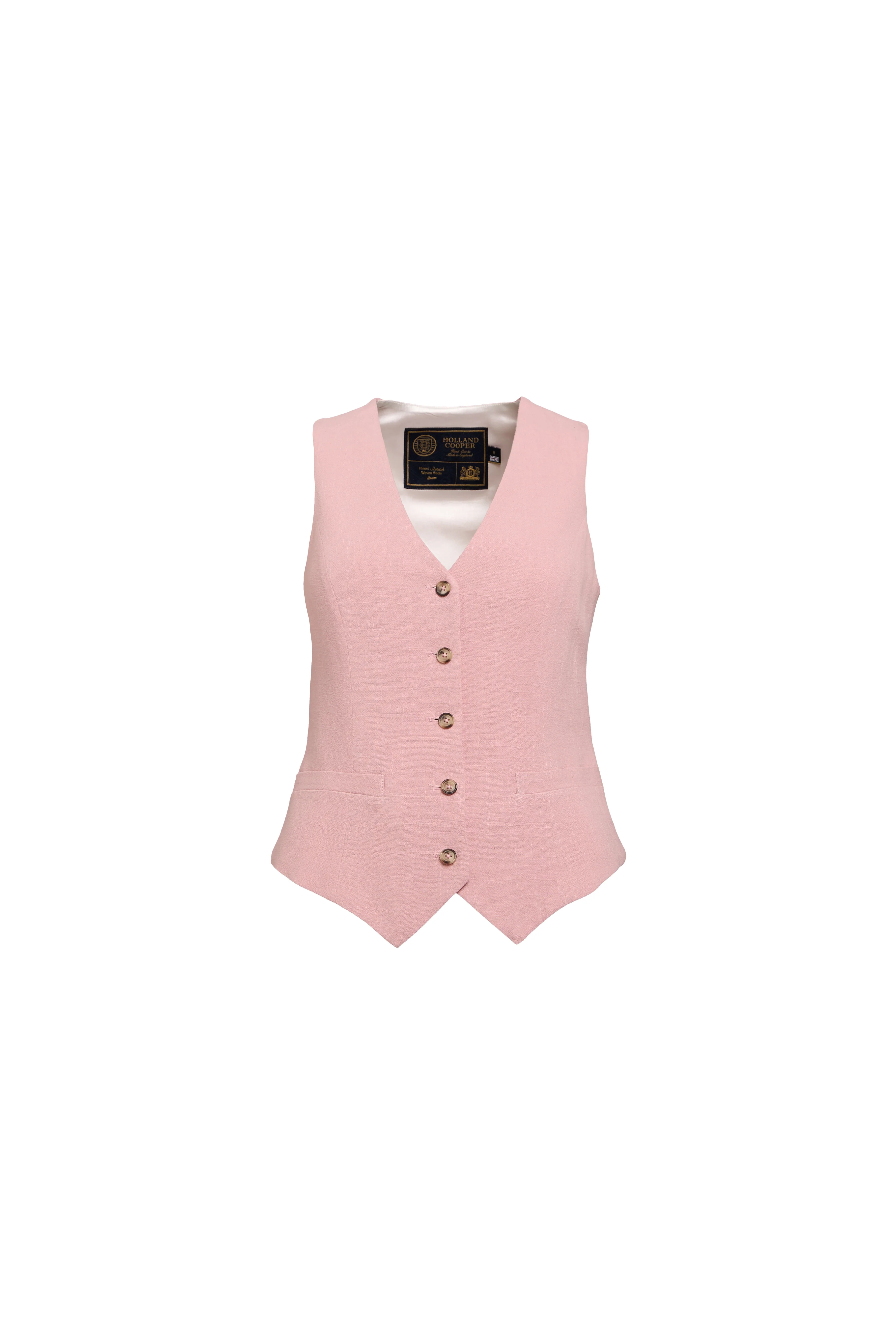 Hampton Waistcoat (Pink Linen)