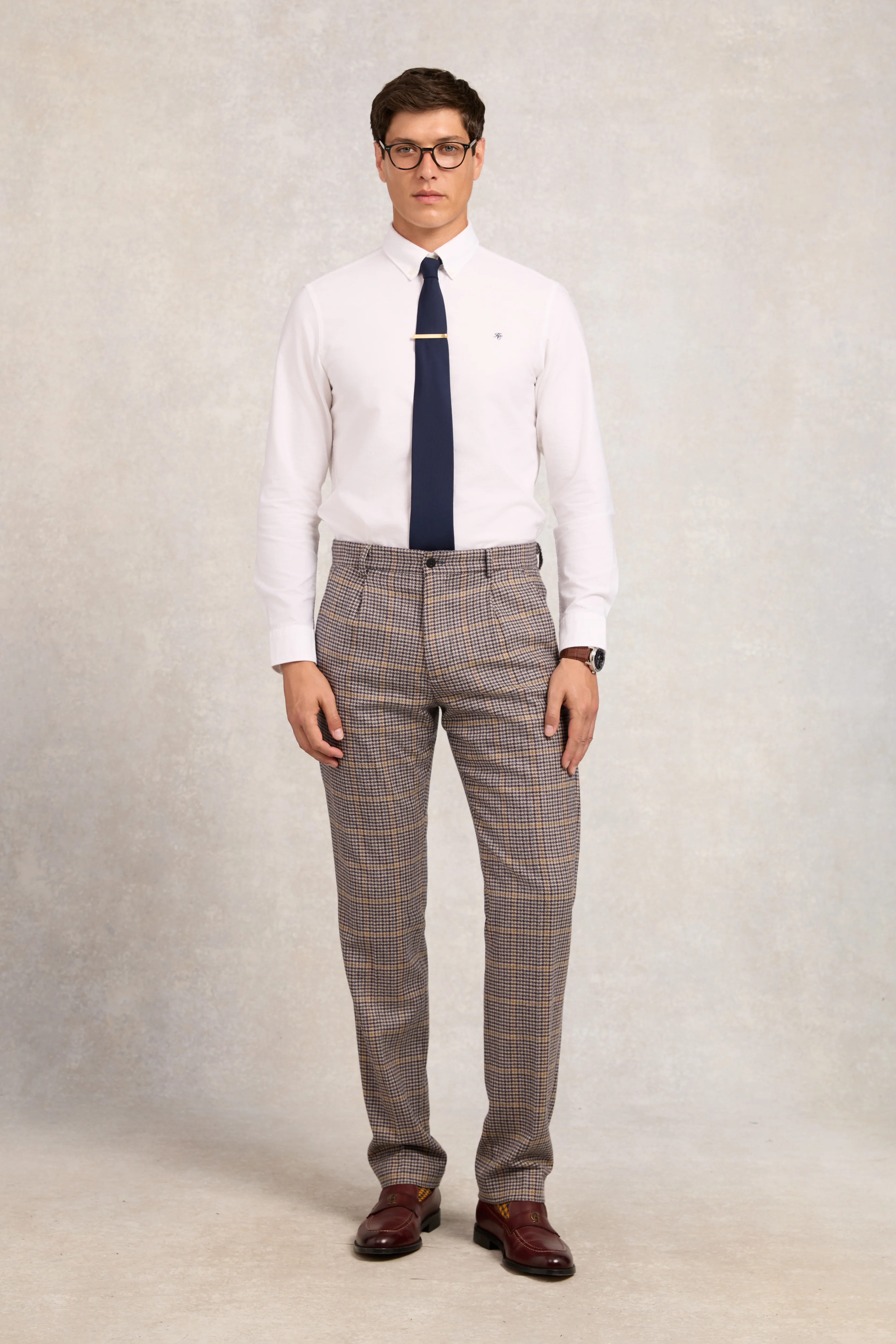 The Classic Trouser (Prince of Wales Navy)