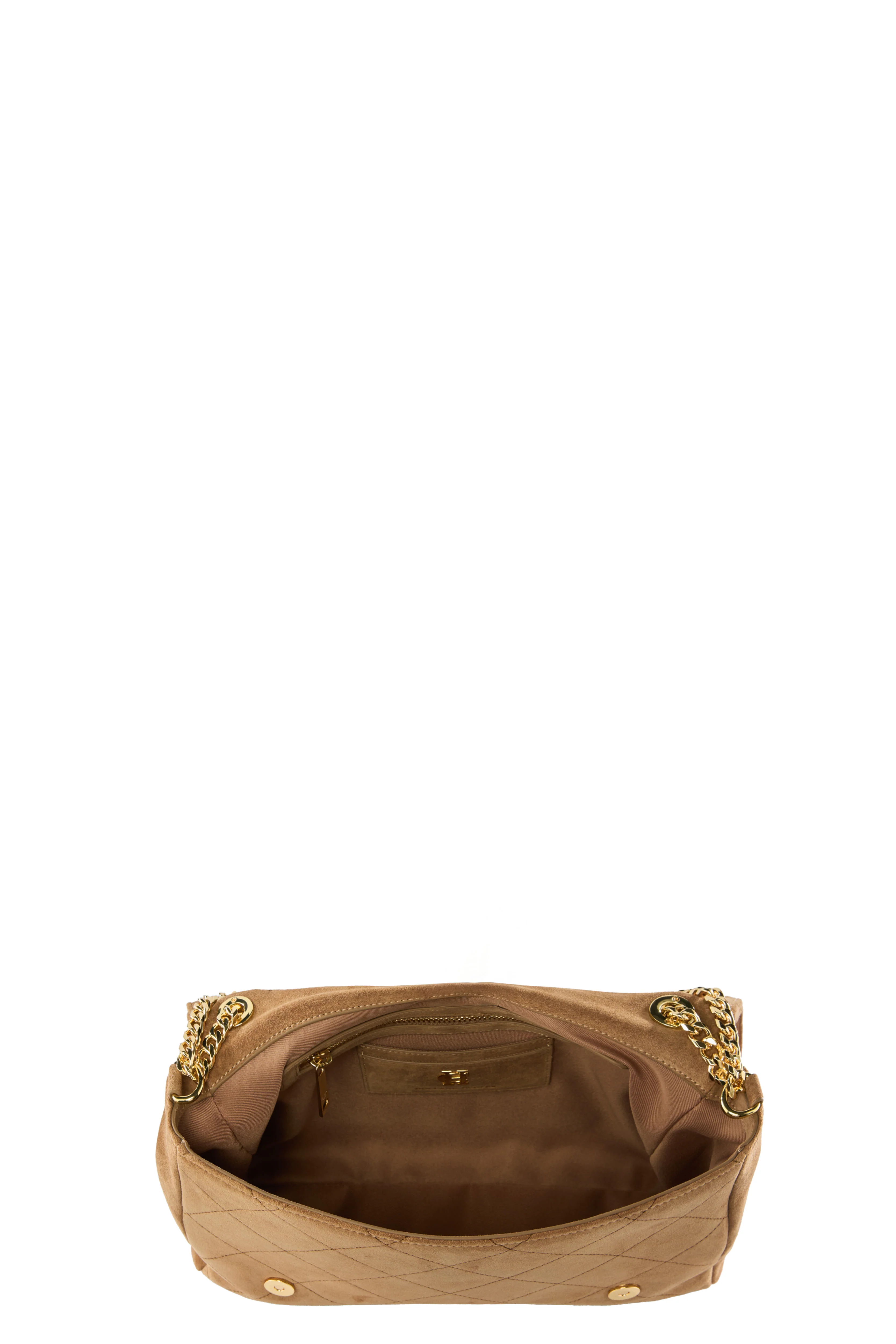 Milan Shoulder Bag (Light Tan Suede)
