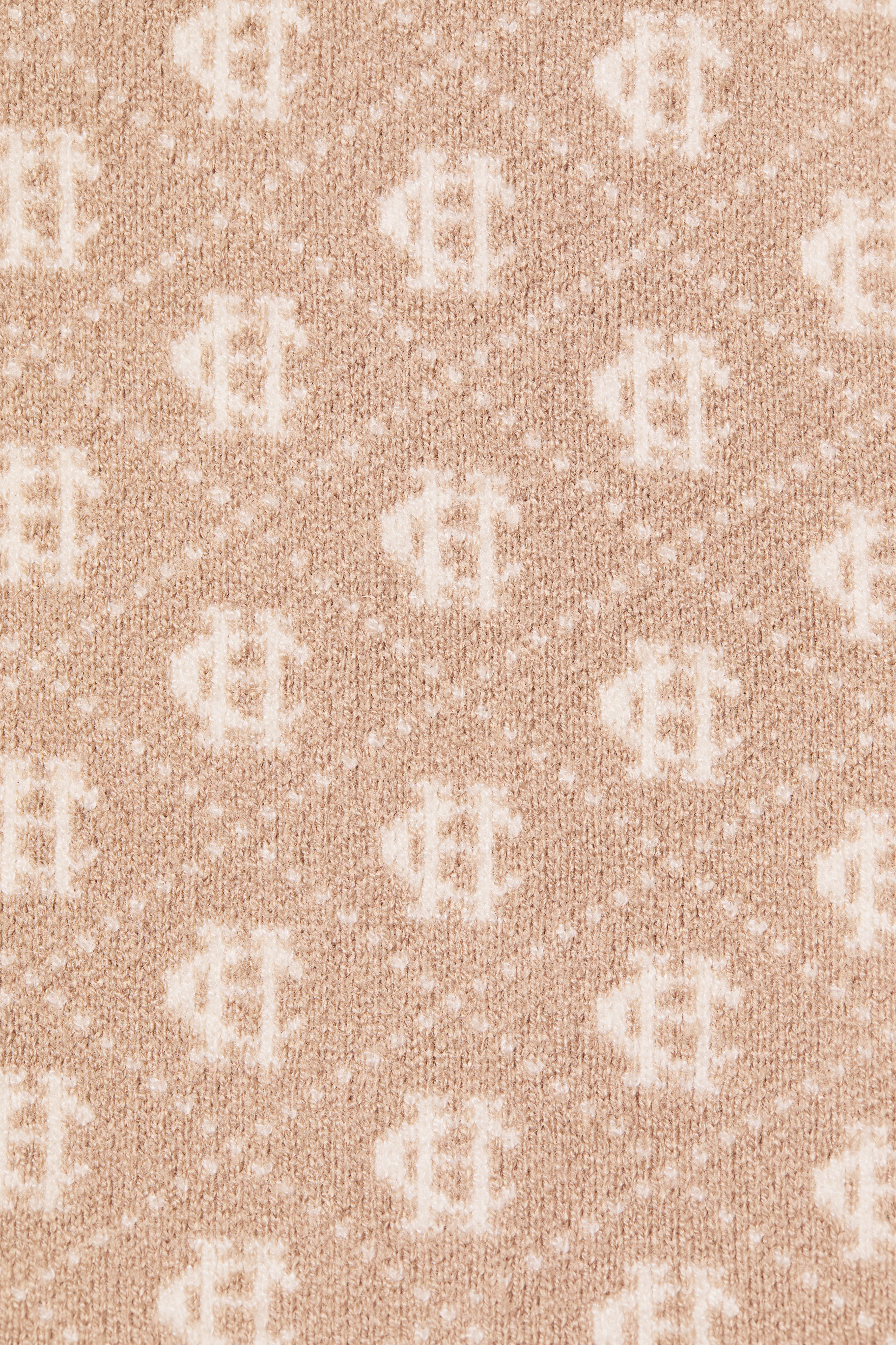 Sleeveless Knitted Monogram Polo (Camel)